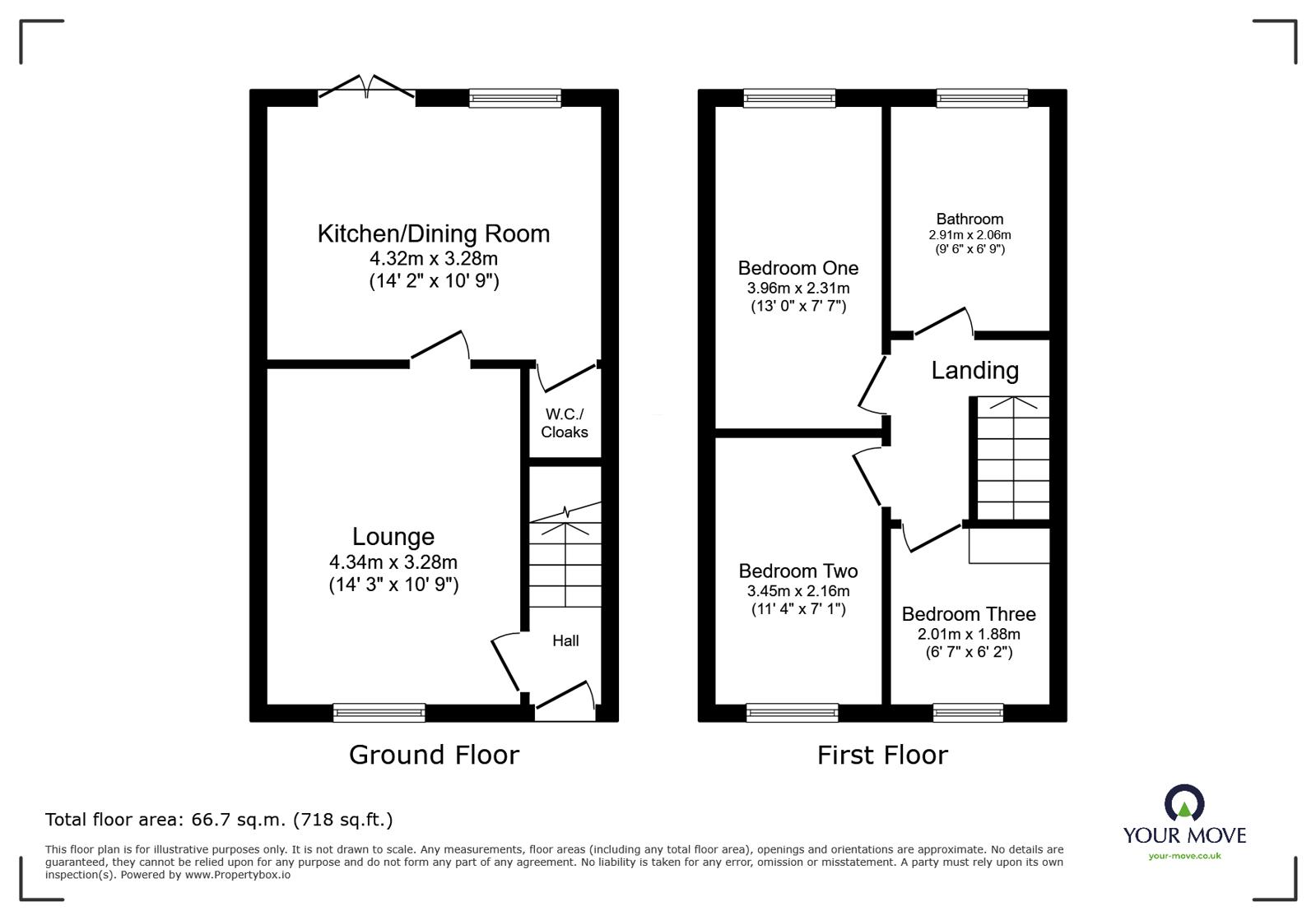 6, Saffron Close, Swadlincote floorplan