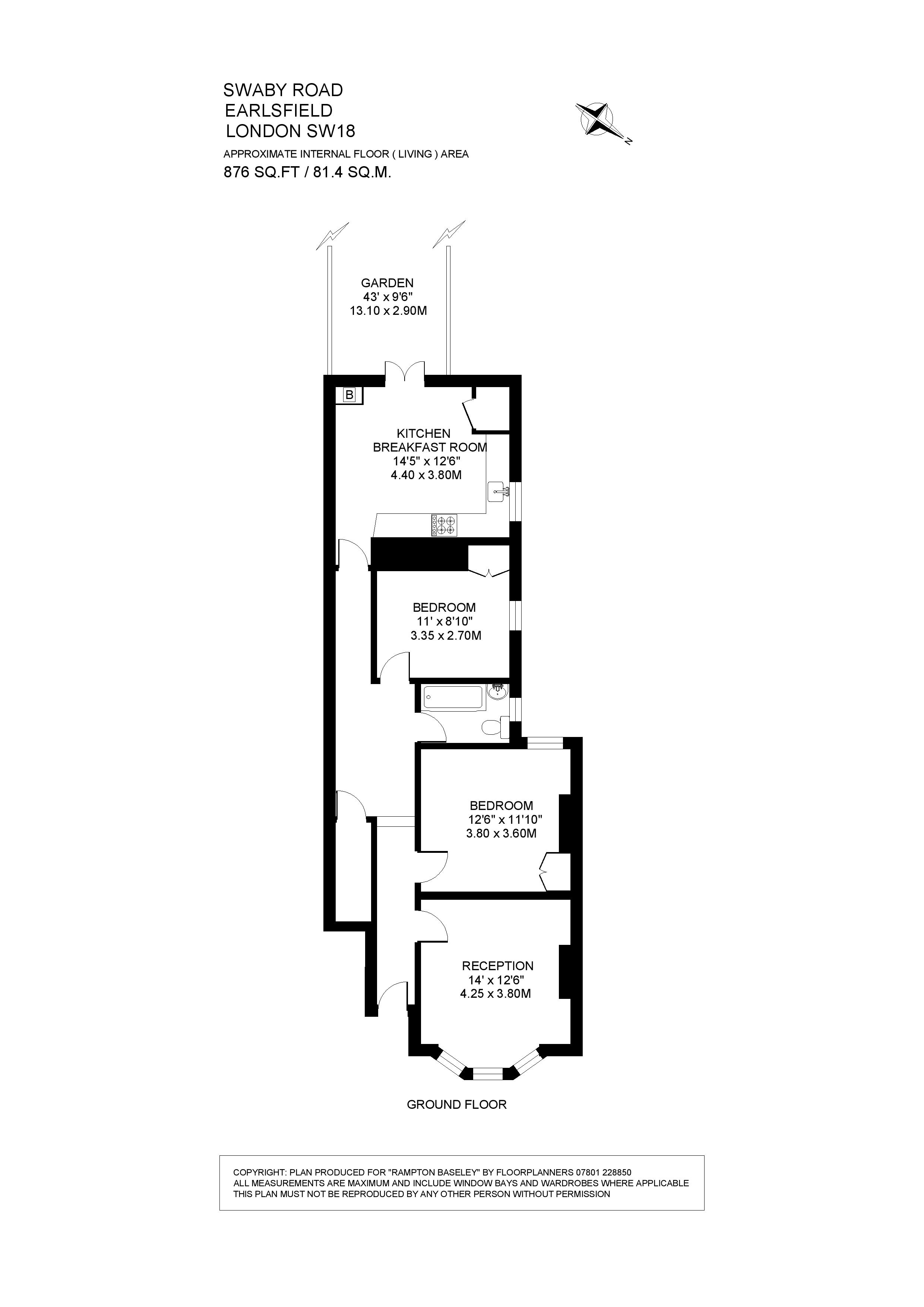 106, Swaby Road, London floorplan