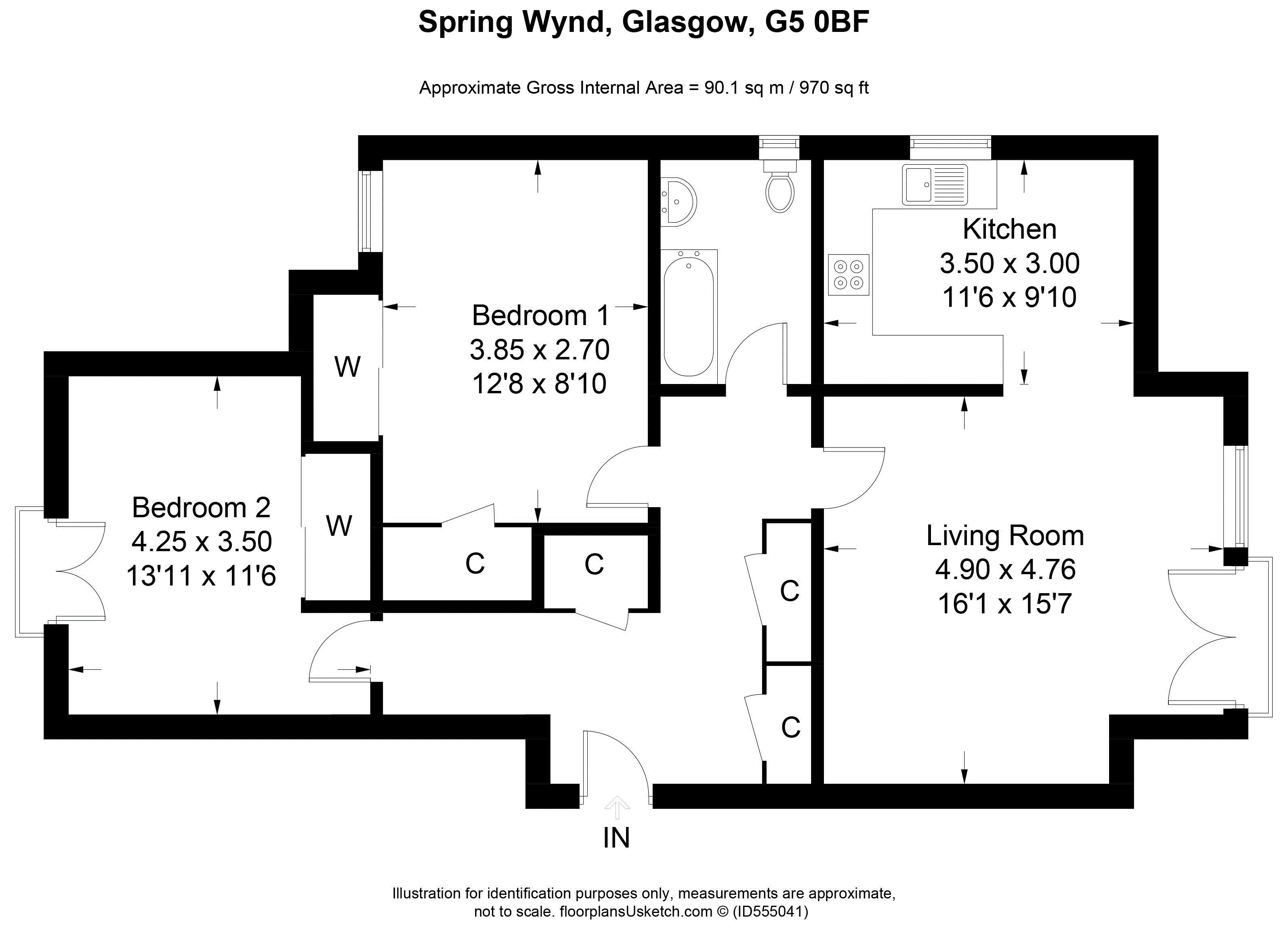 2 Bedrooms Flat for sale in Spring Wynd, Oatlands, Glasgow G5