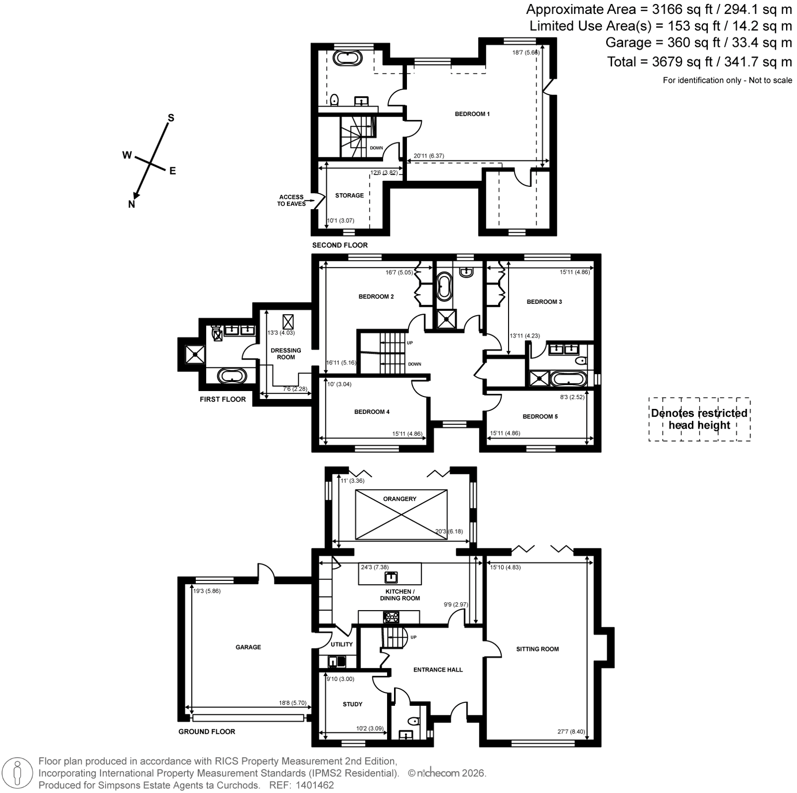 The Common,, The Approach, Little Bookham floorplan