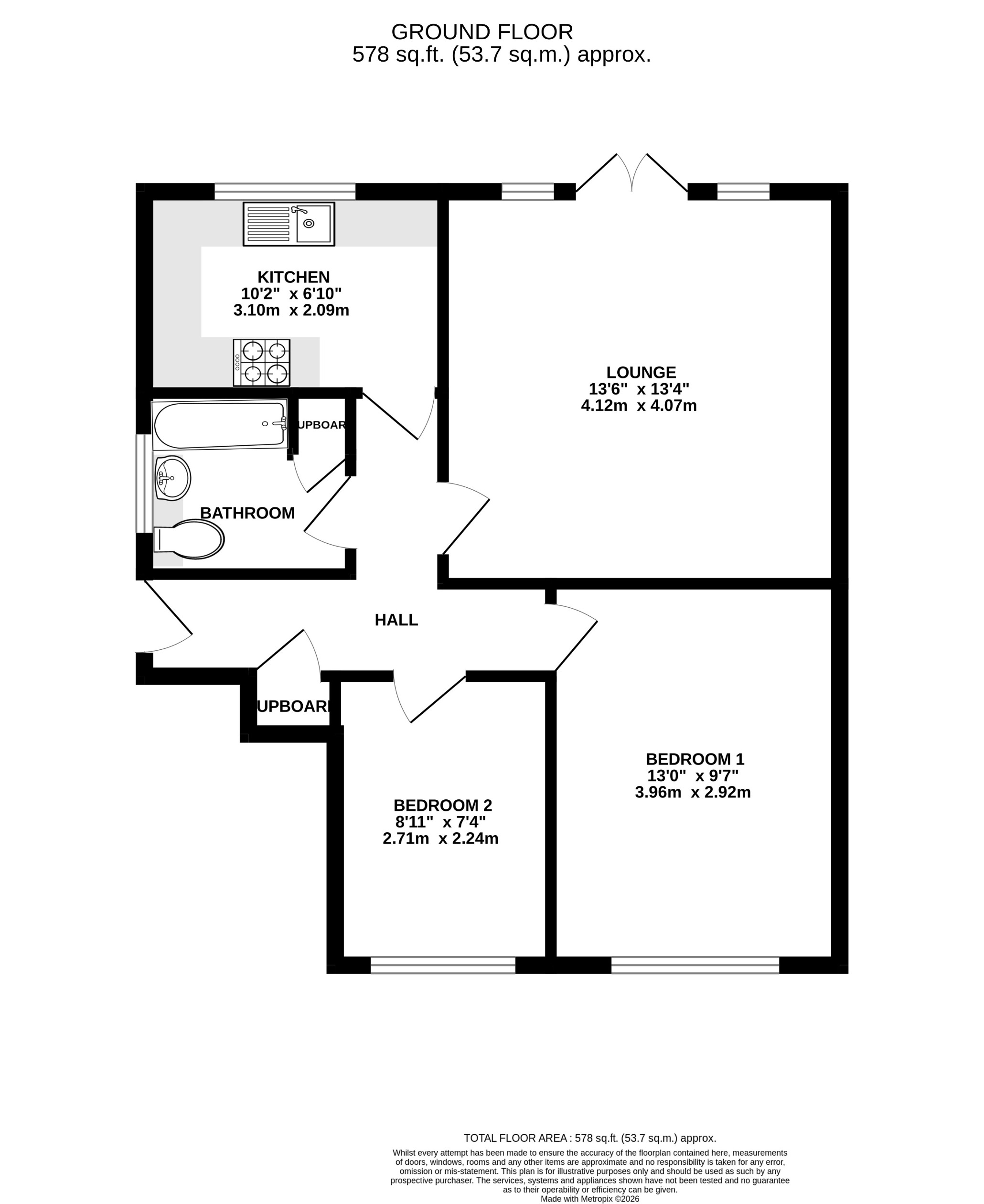52, Rydal Avenue, Reading floorplan