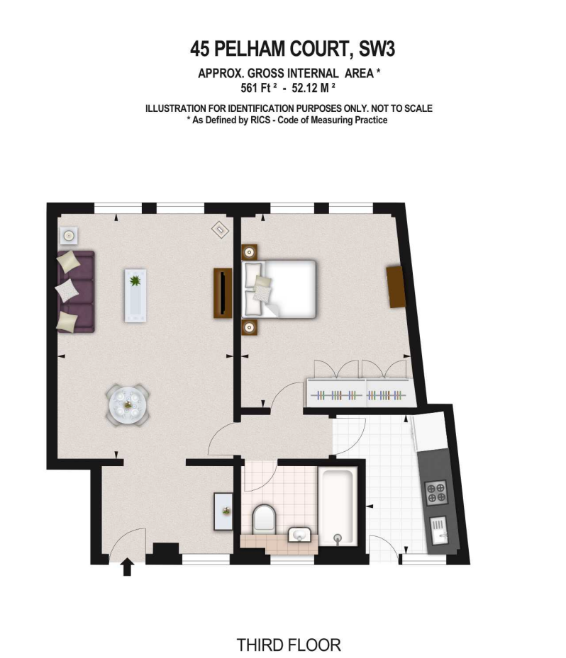 45, Fulham Road, London floorplan
