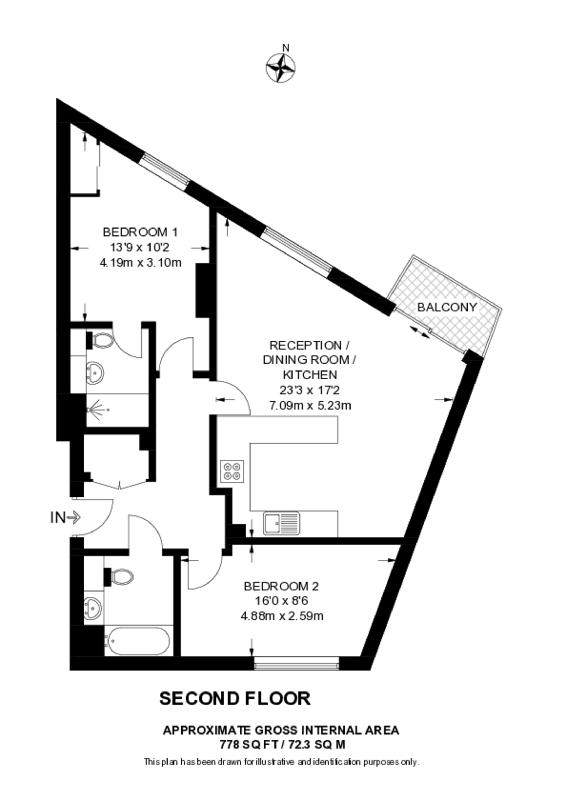 Keats Apartments, East Croydon floorplan