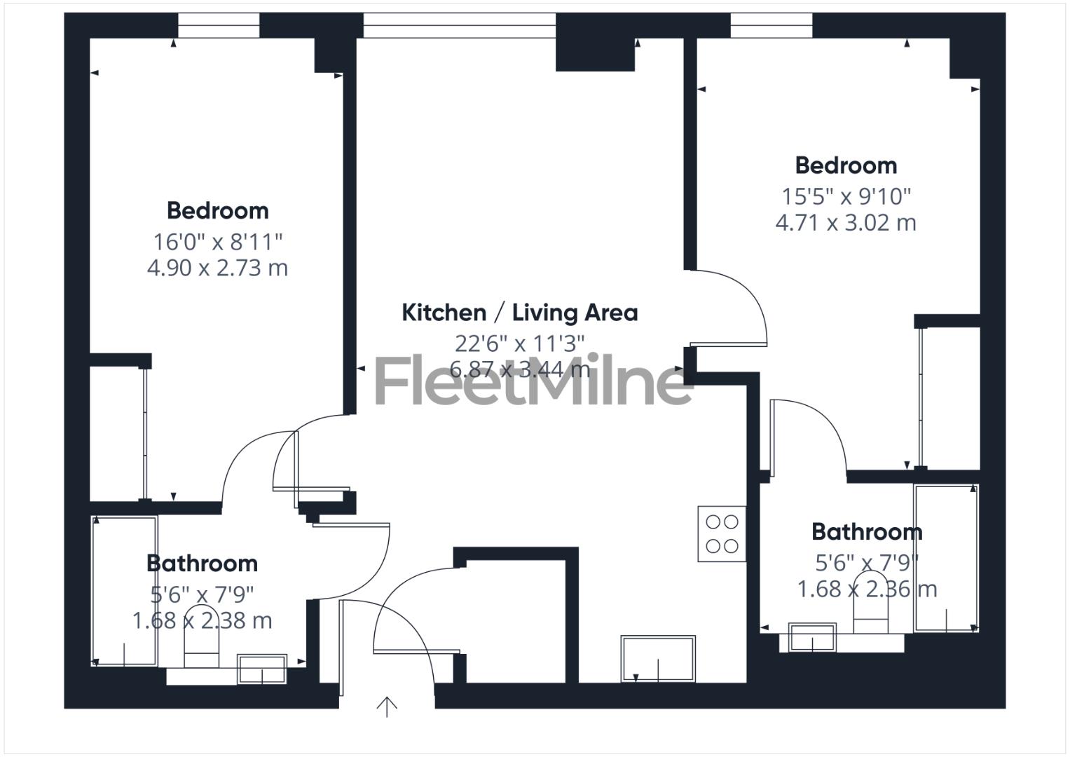 402, Armouries, Birmingham floorplan