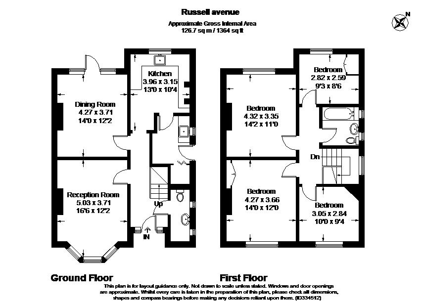 7, Russell Avenue, St Albans floorplan