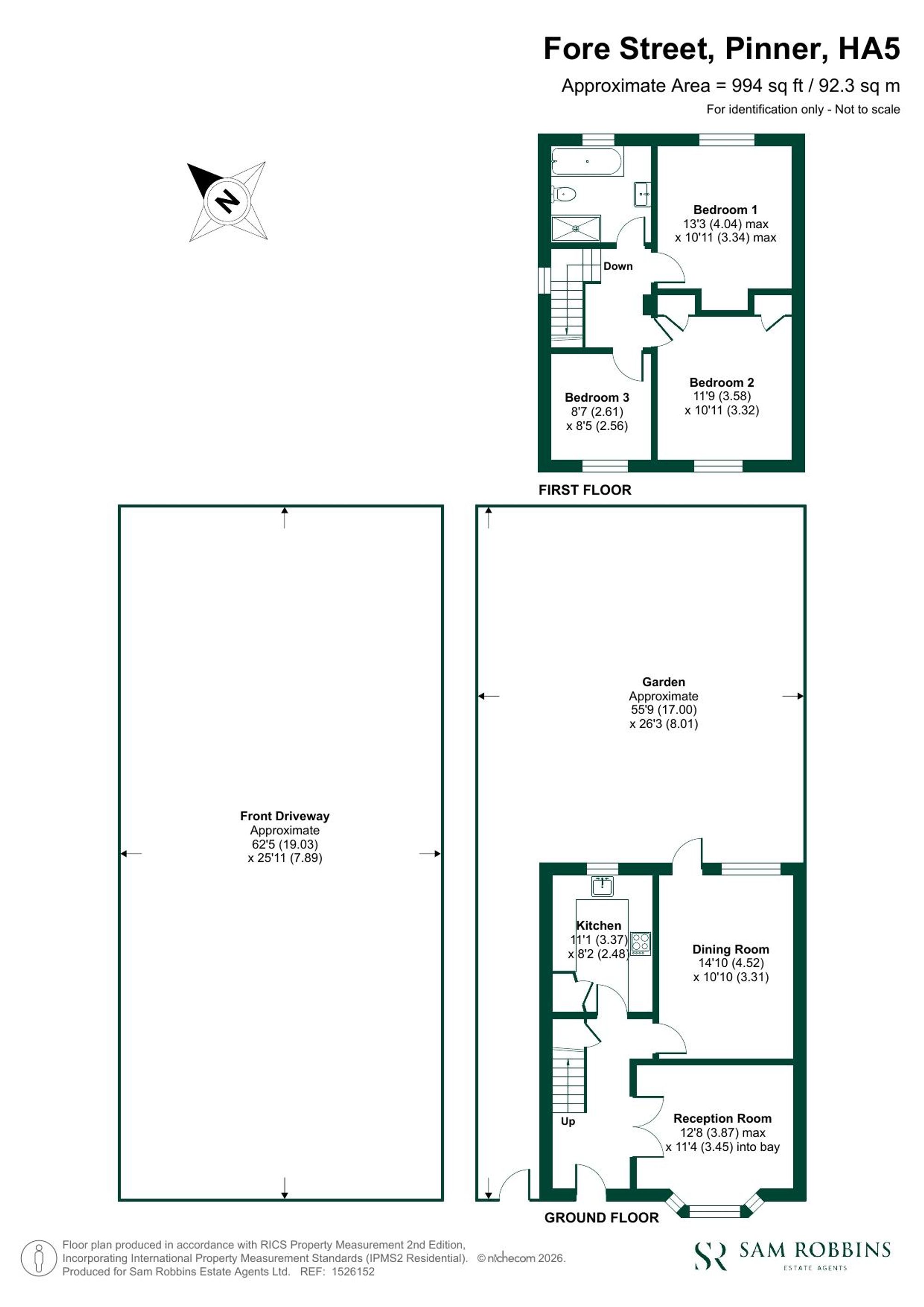 16 Fore Street, Pinner floorplan