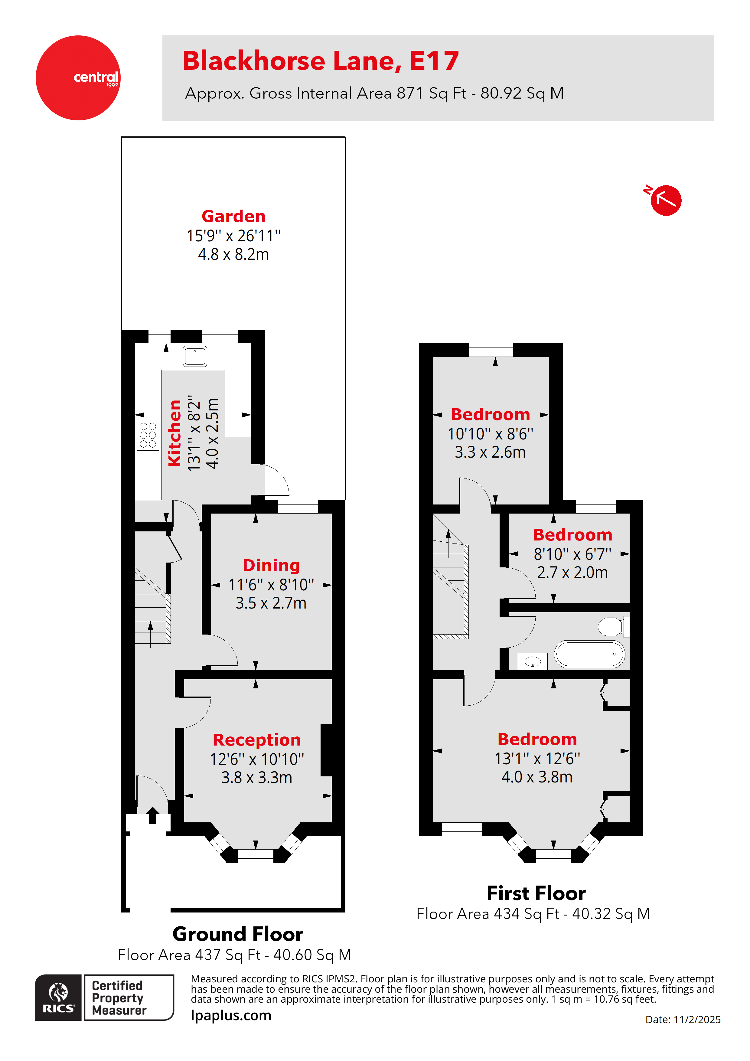 208, Blackhorse Lane, London floorplan