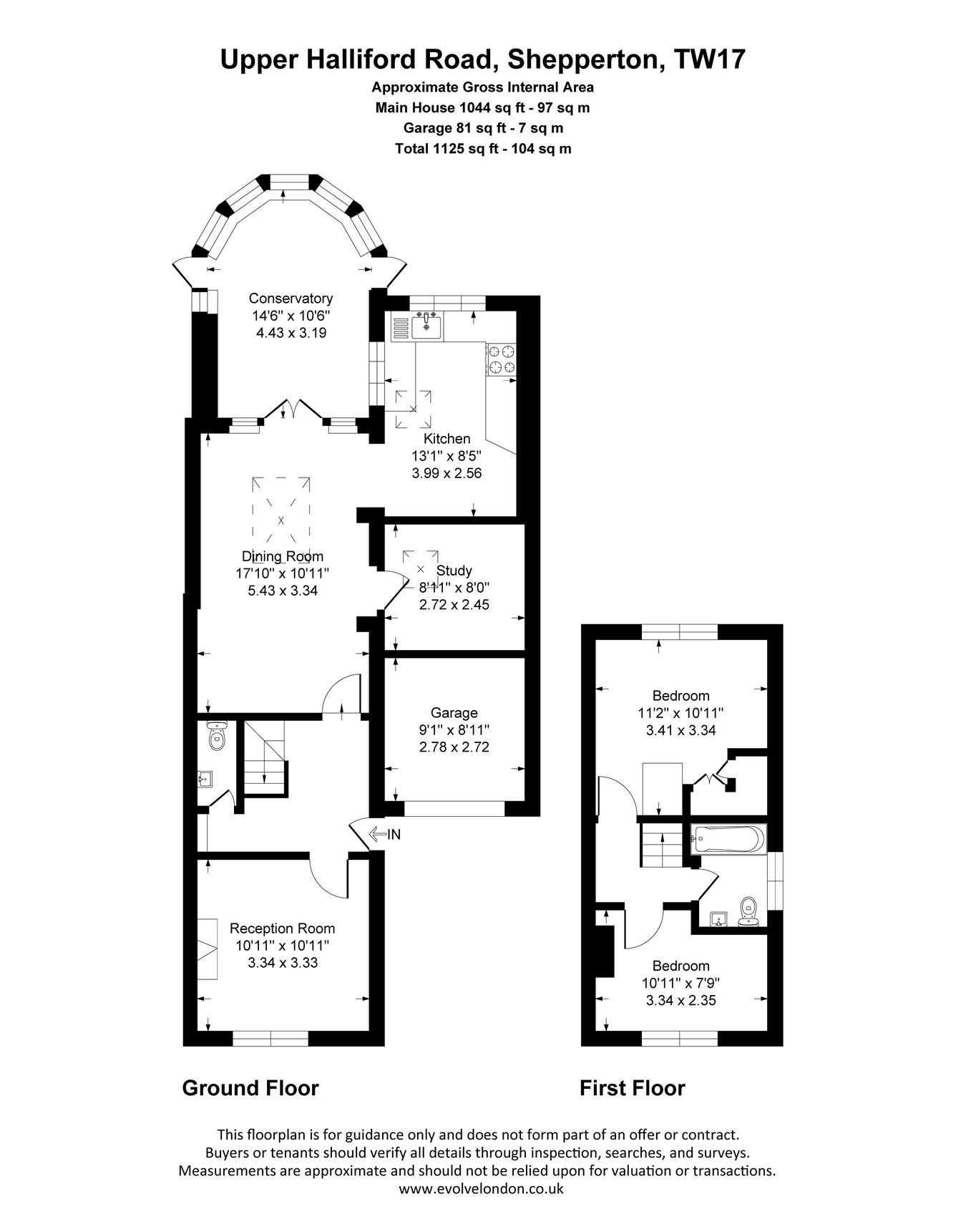 41, Upper Halliford Road, Shepperton floorplan