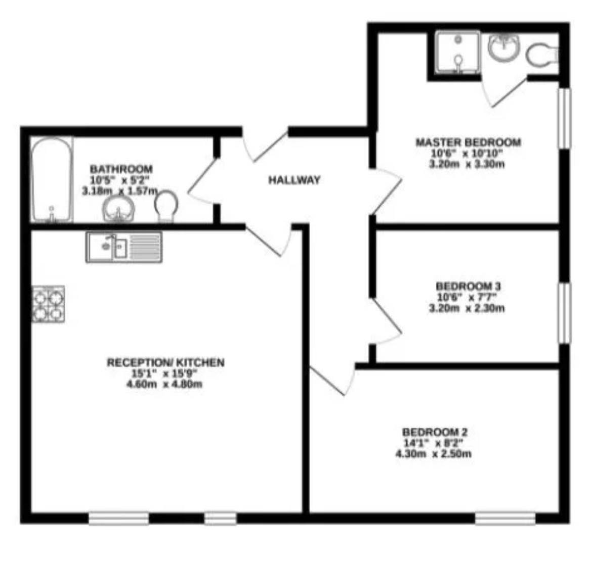 Flat 15, Union House, Hayes floorplan