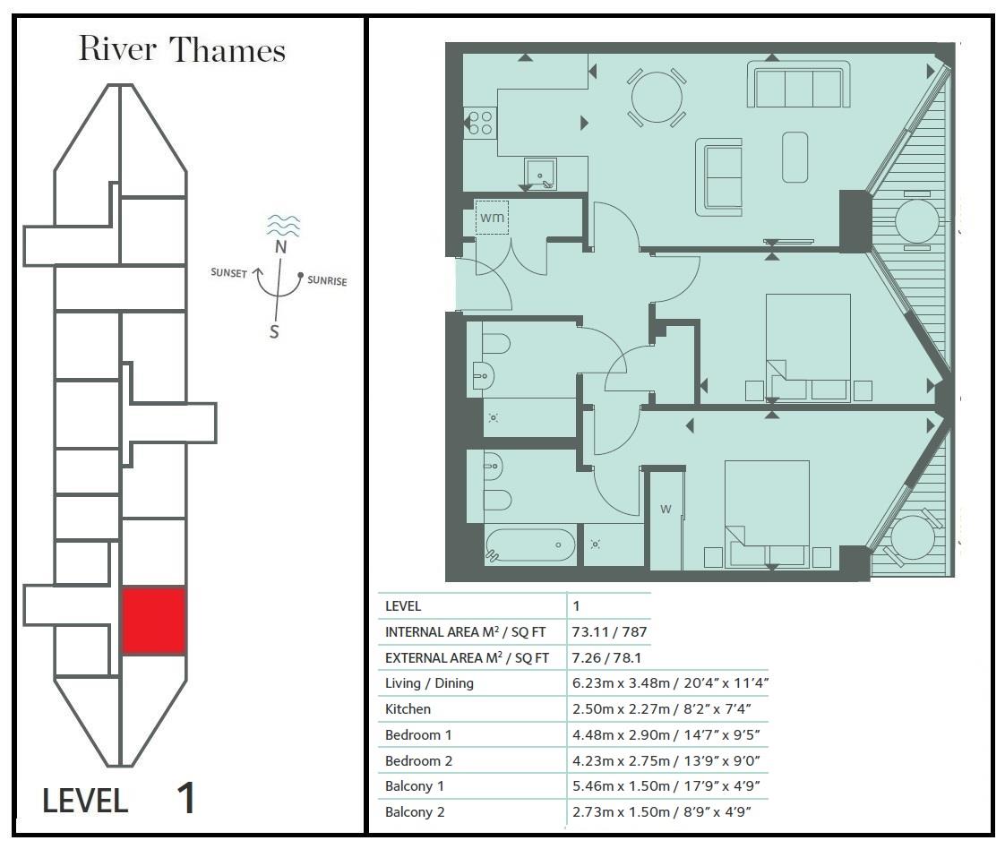 2 Bedrooms Flat to rent in 3 Riverlight Quay, Nine Elms, London SW11