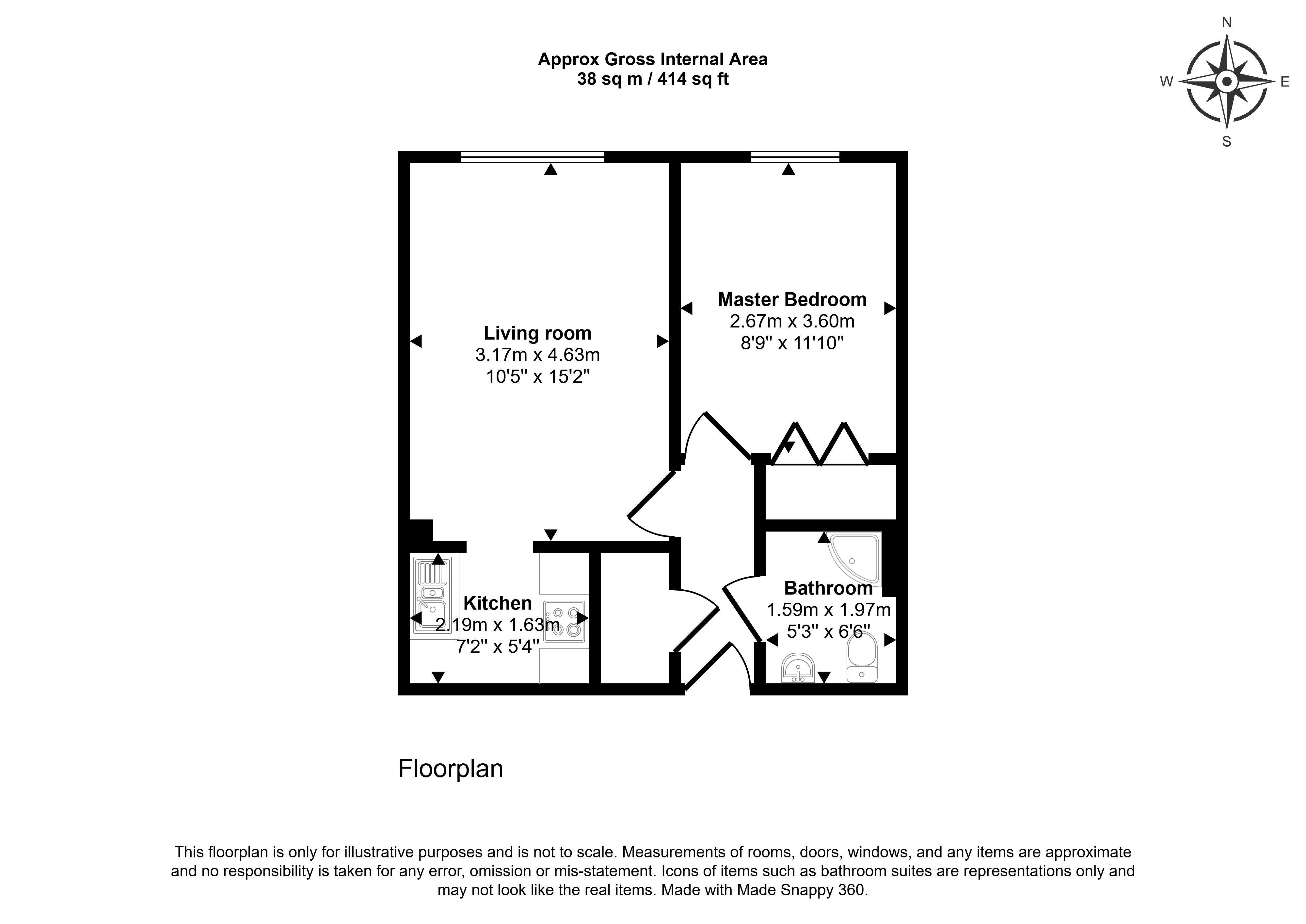 49 Homeforth House, High Street, Newcastle upon Tyne floorplan