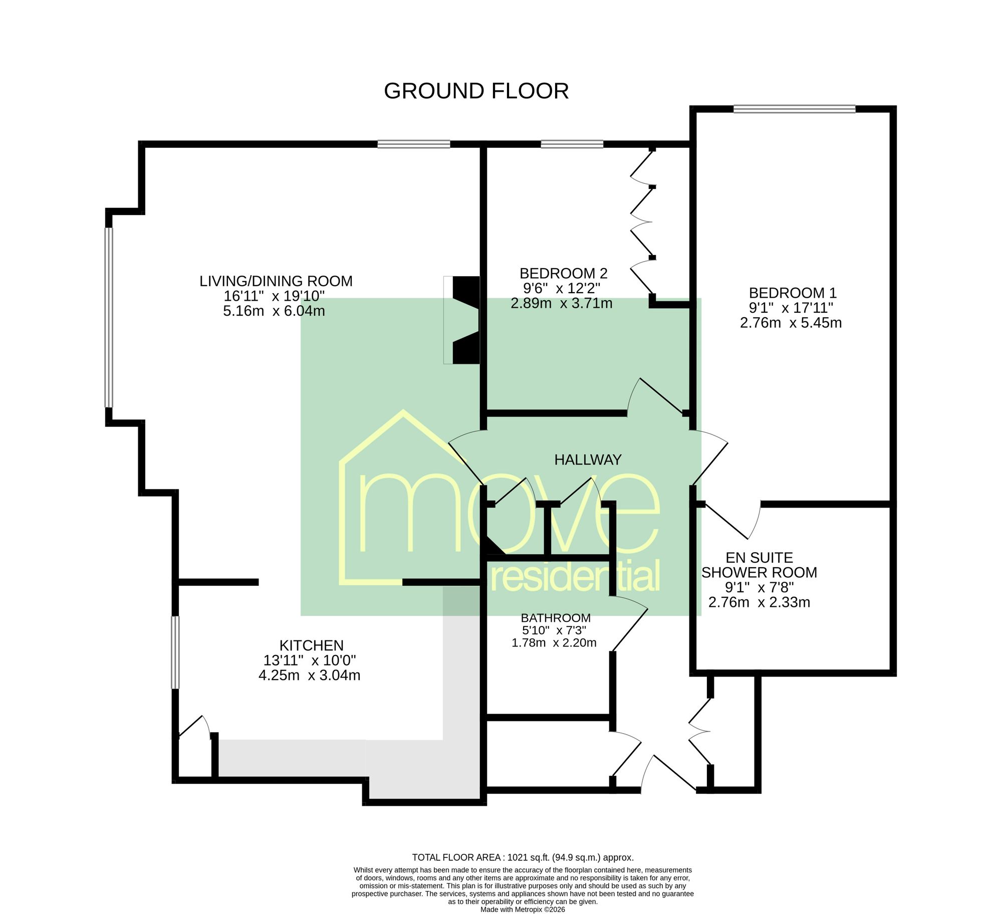 Flat 4, Braemar House, Prenton floorplan
