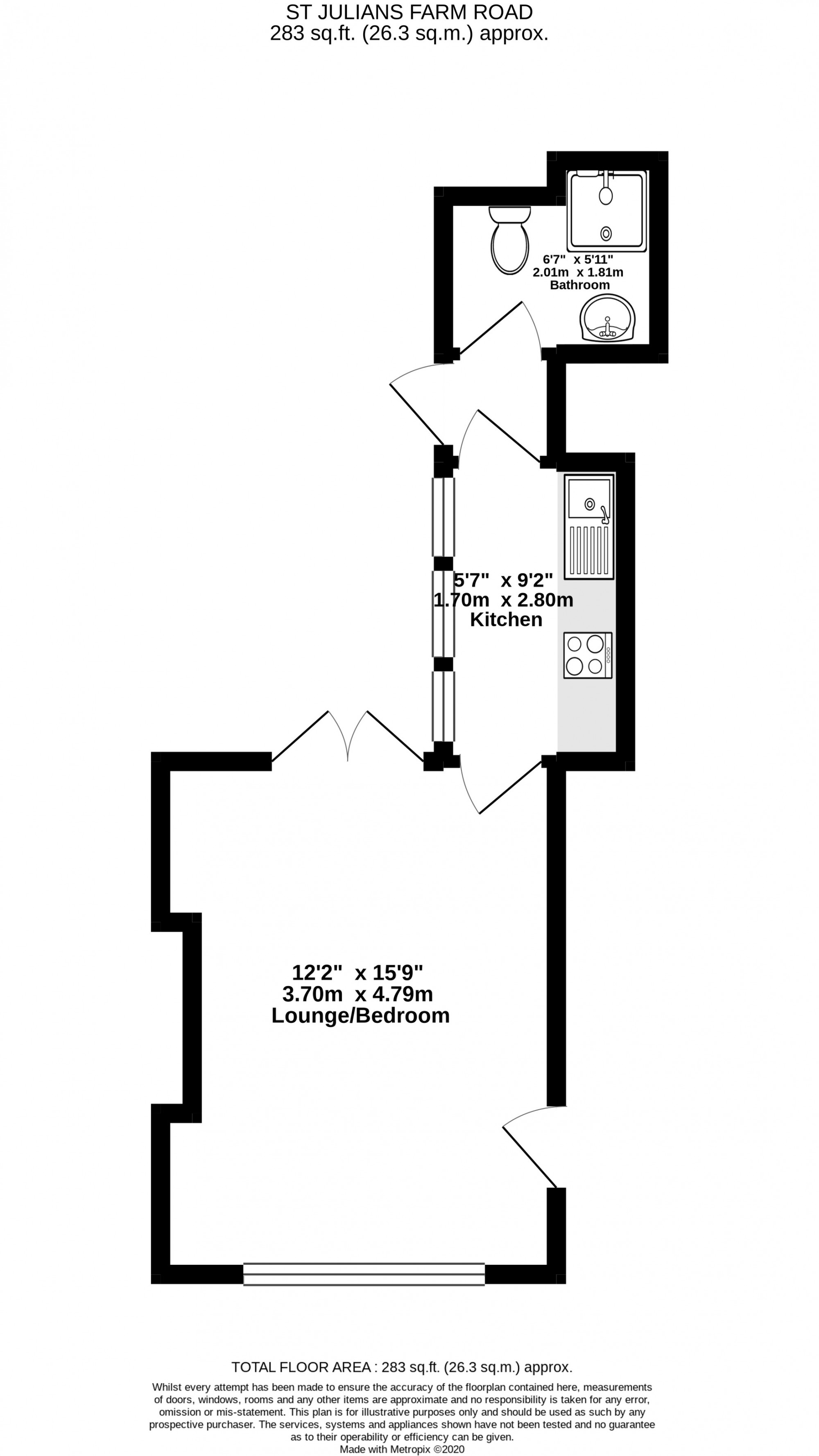 Flat (E) Ground Floor Left,, 13 St. Julians Farm Road, Norwood floorplan