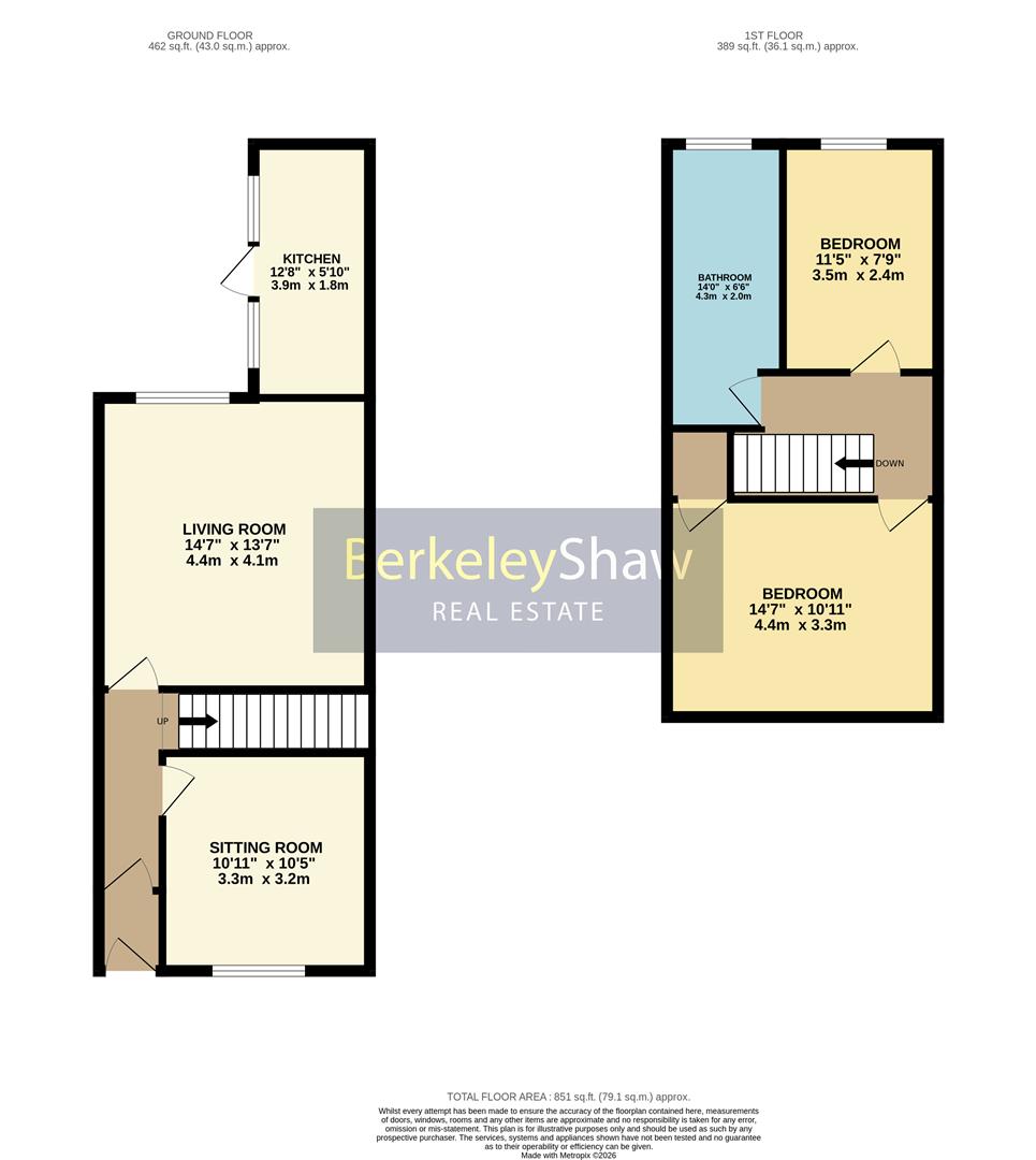 50, Moss Road, Wigan floorplan