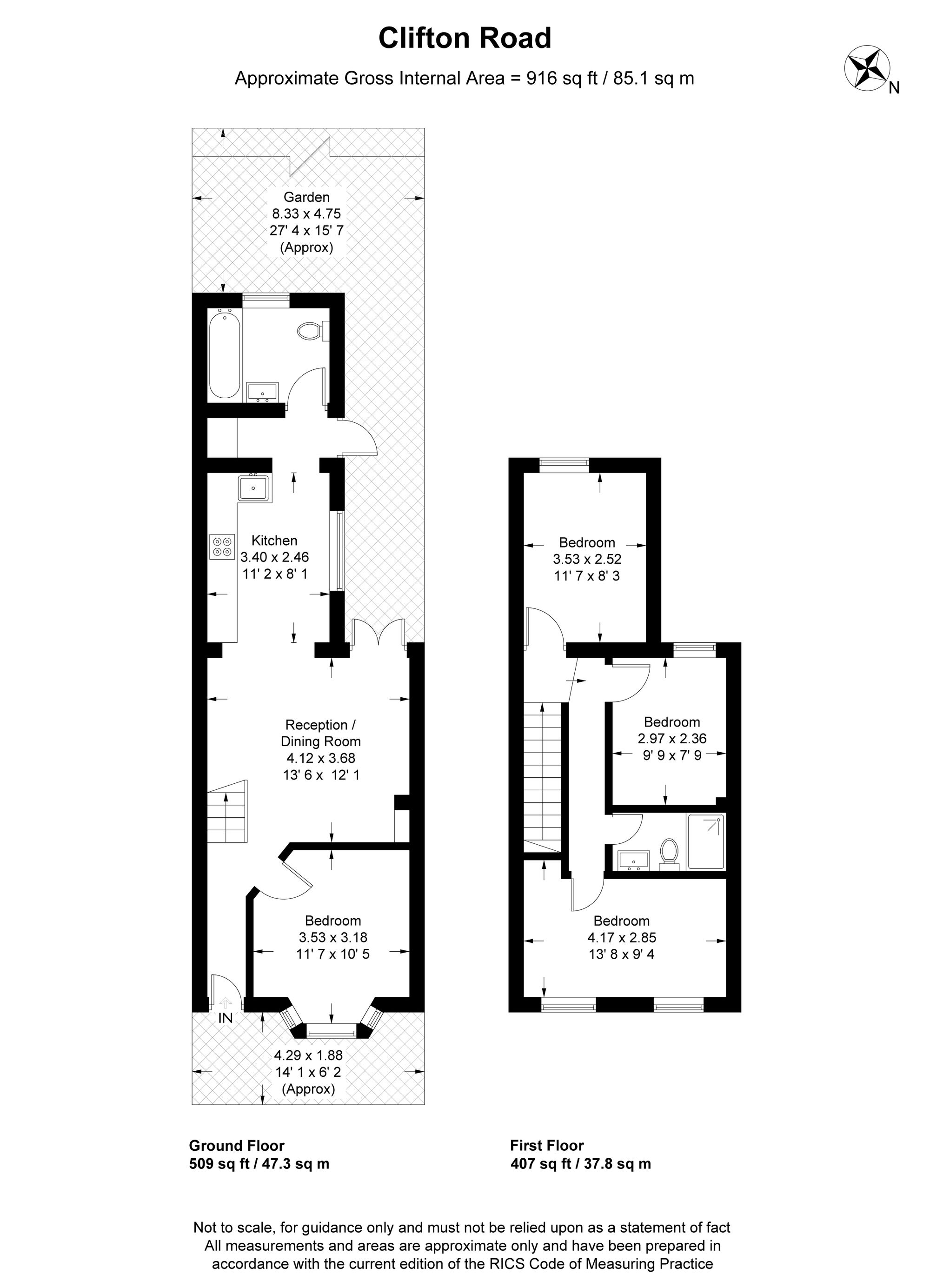 13 Clifton Road, London floorplan