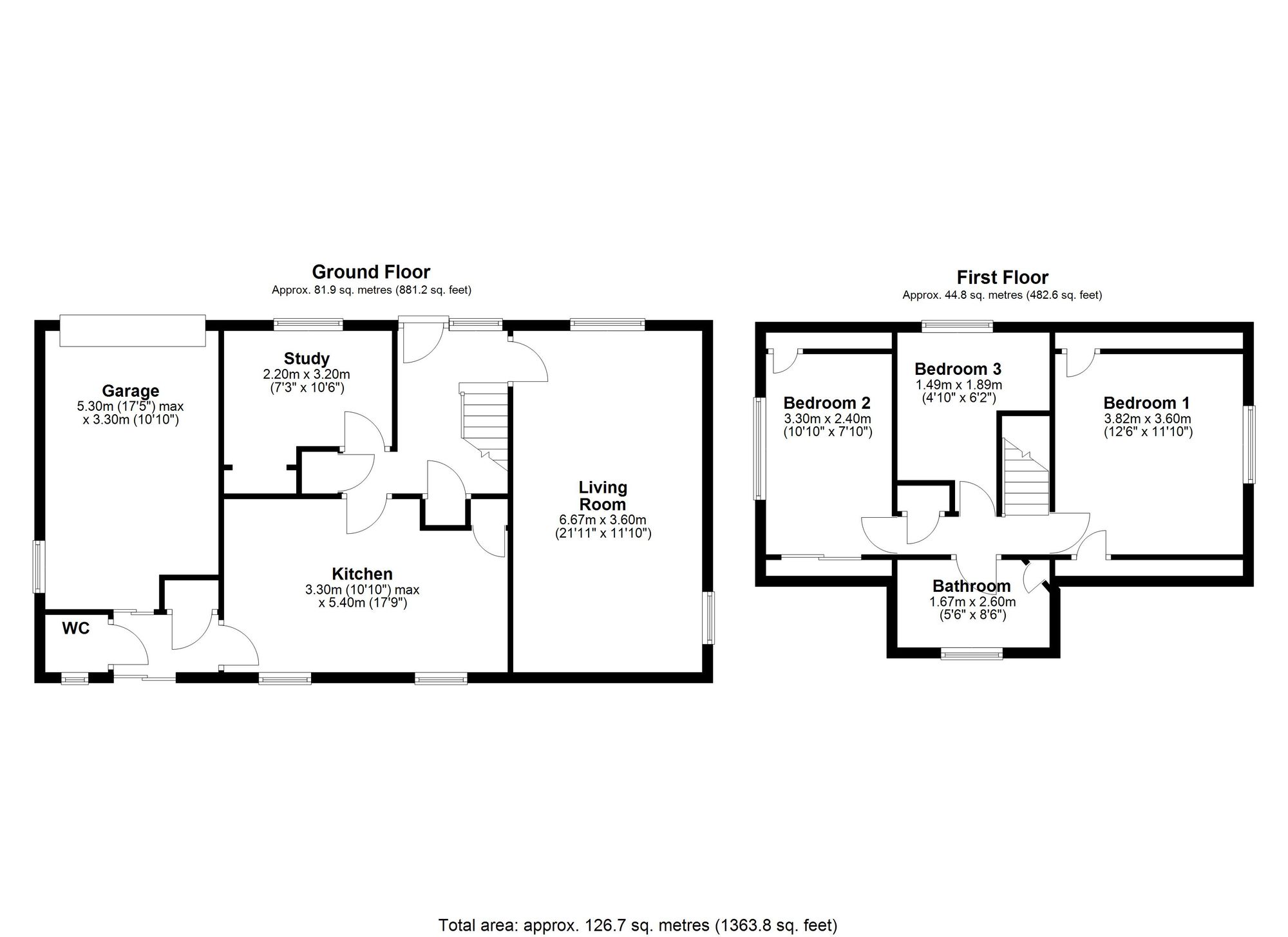 Tree oak, Copstone Hill, Crediton floorplan