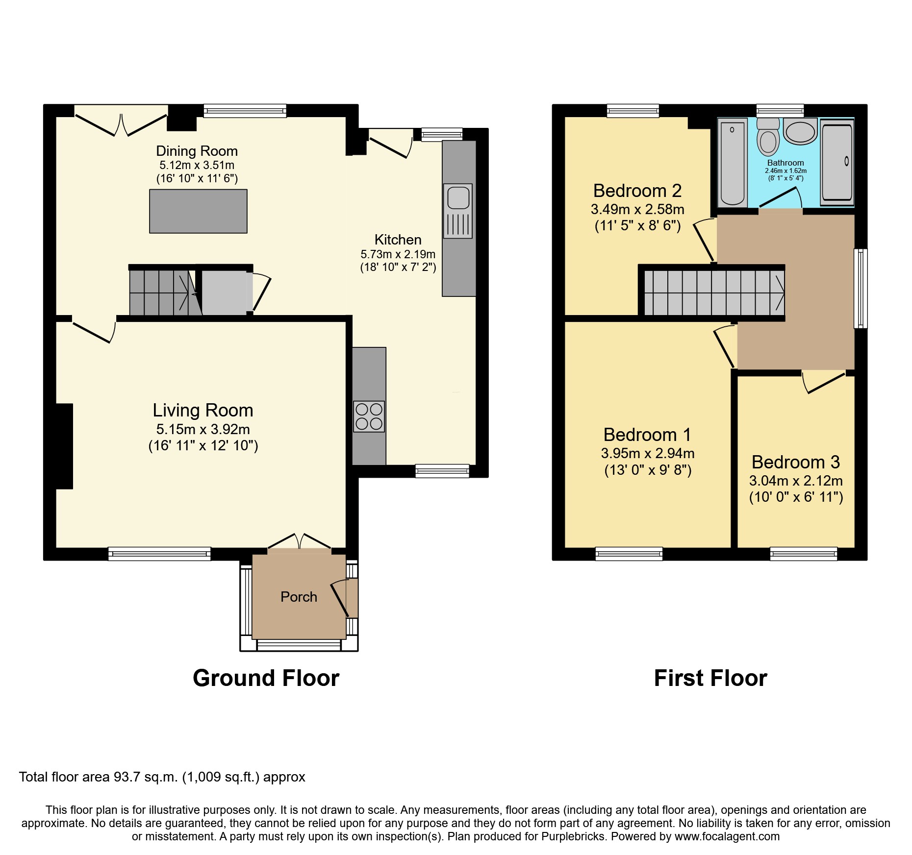 92, Beverley Drive, Blaydon-on-Tyne floorplan