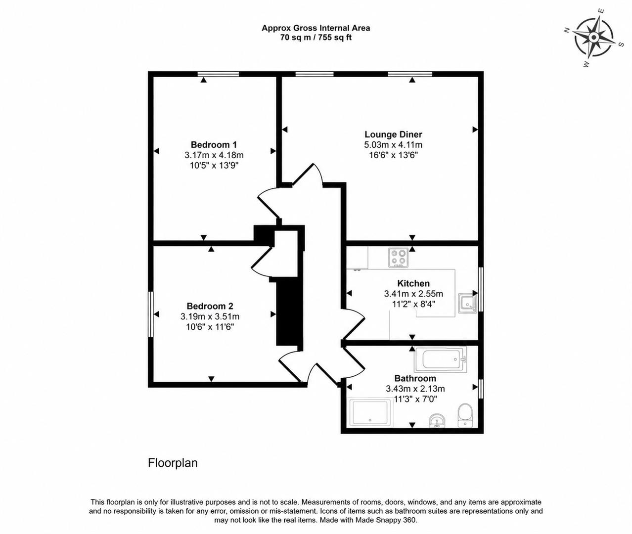 Ide View, Elan, Sundridge Road, Sevenoaks floorplan