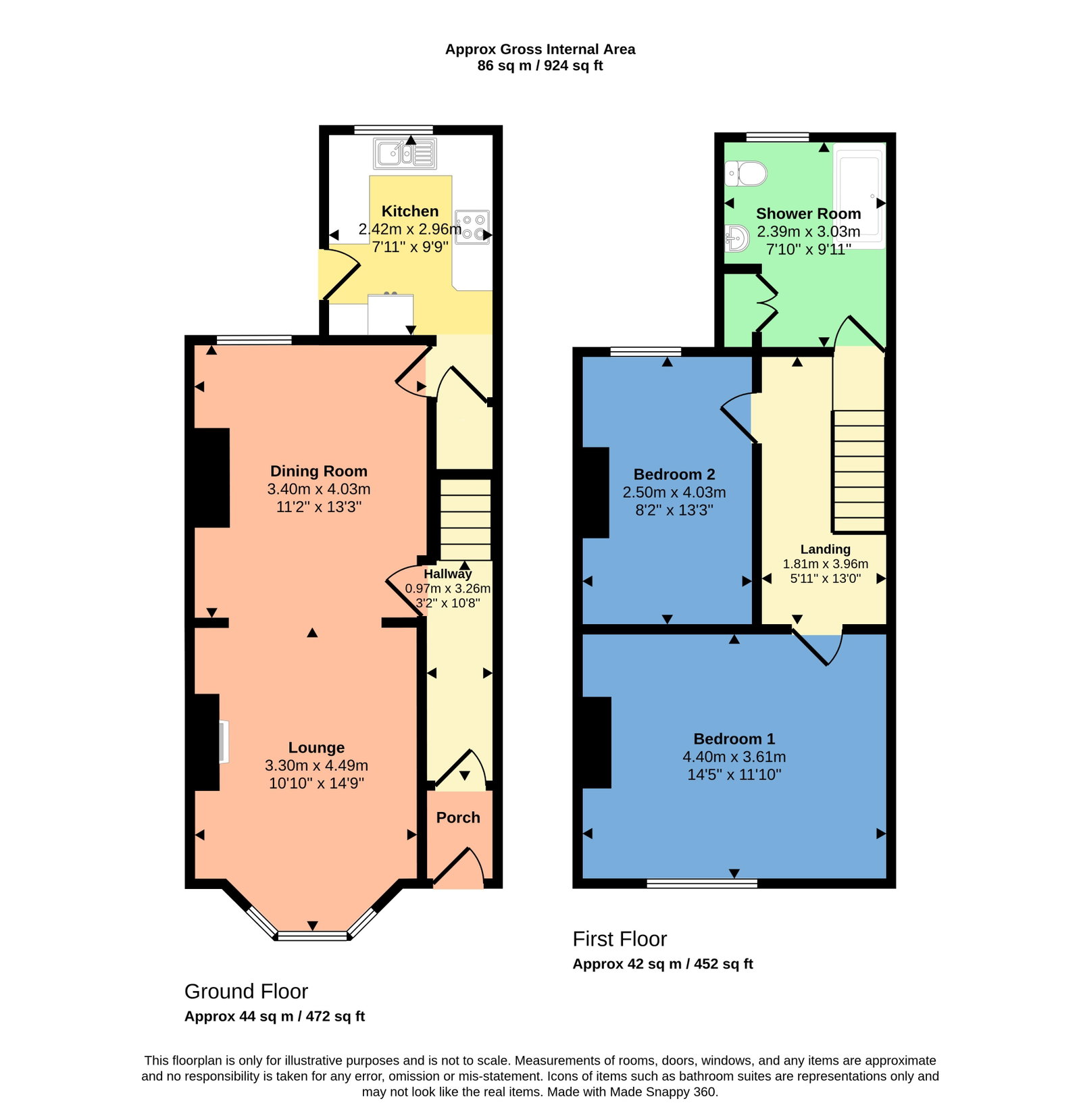 6, Northumberland Street, Workington floorplan