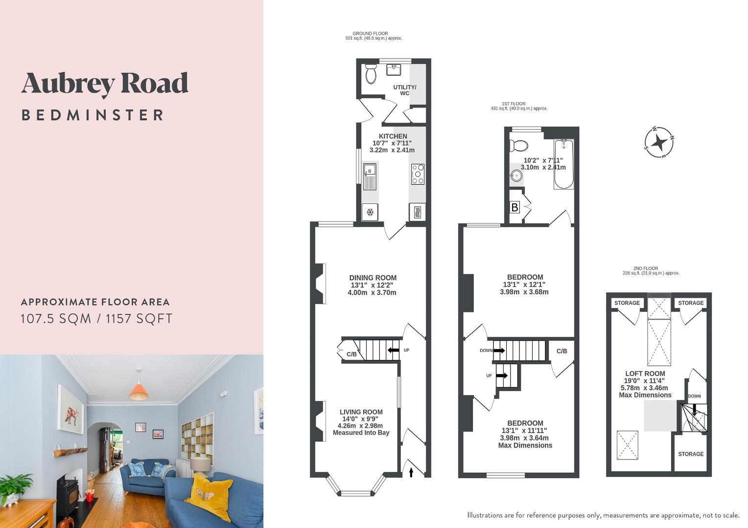 98, Aubrey Road, Bristol floorplan
