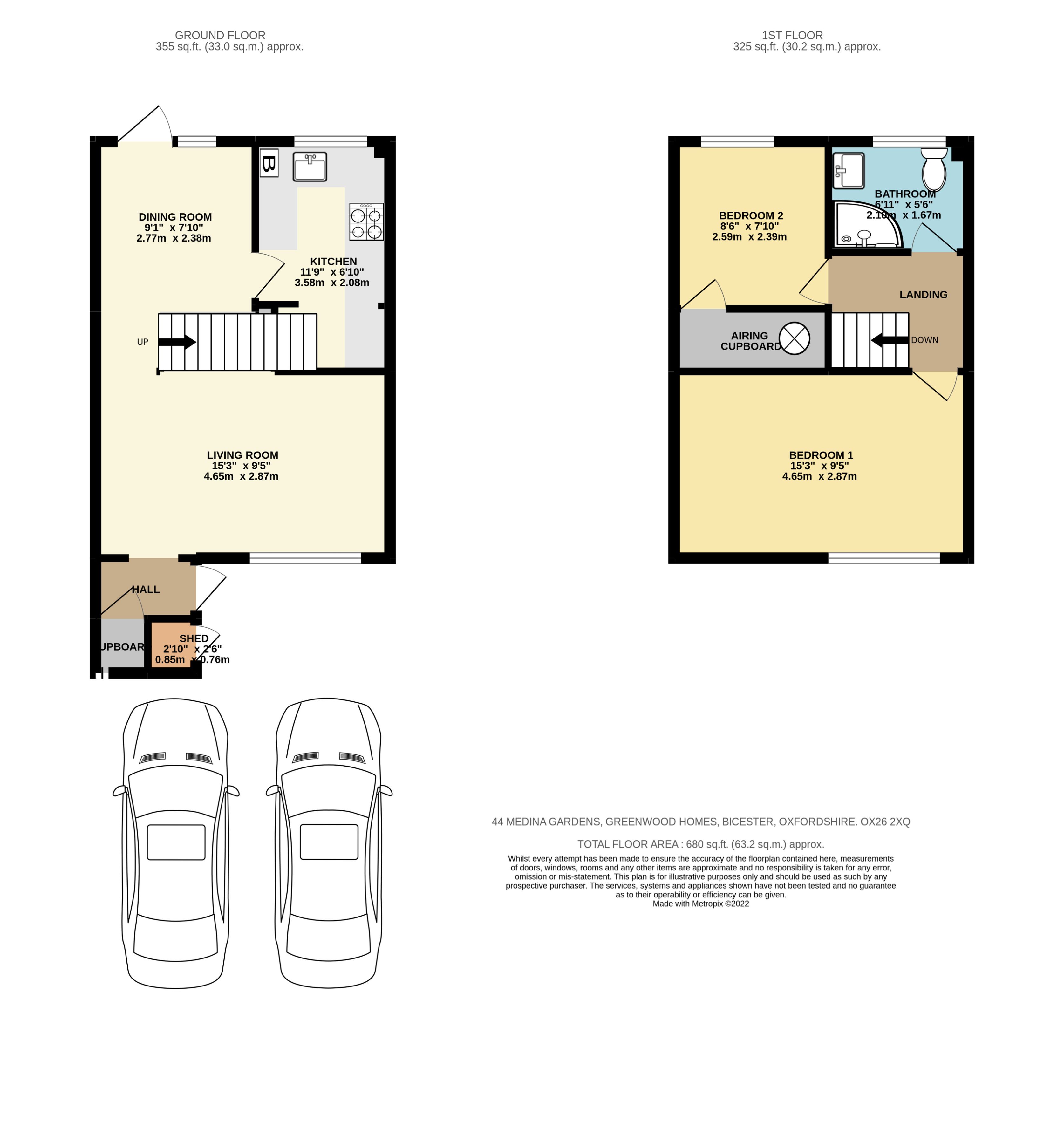 44, Medina Gardens, Bicester floorplan