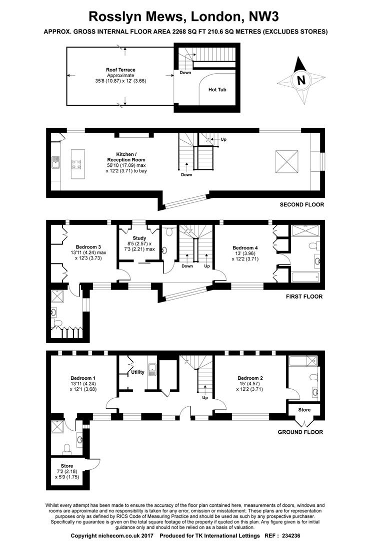 4 Bedrooms  to rent in Rosslyn Mews, Hampstead Village, London NW3