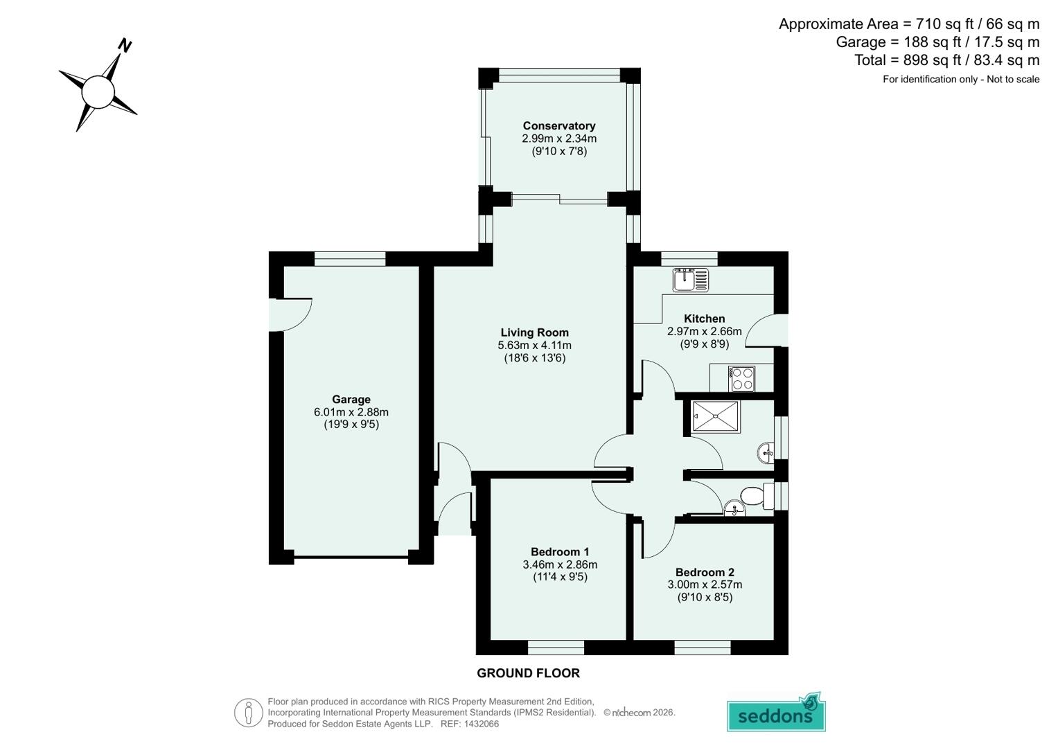 51, Meadow View, Cullompton floorplan
