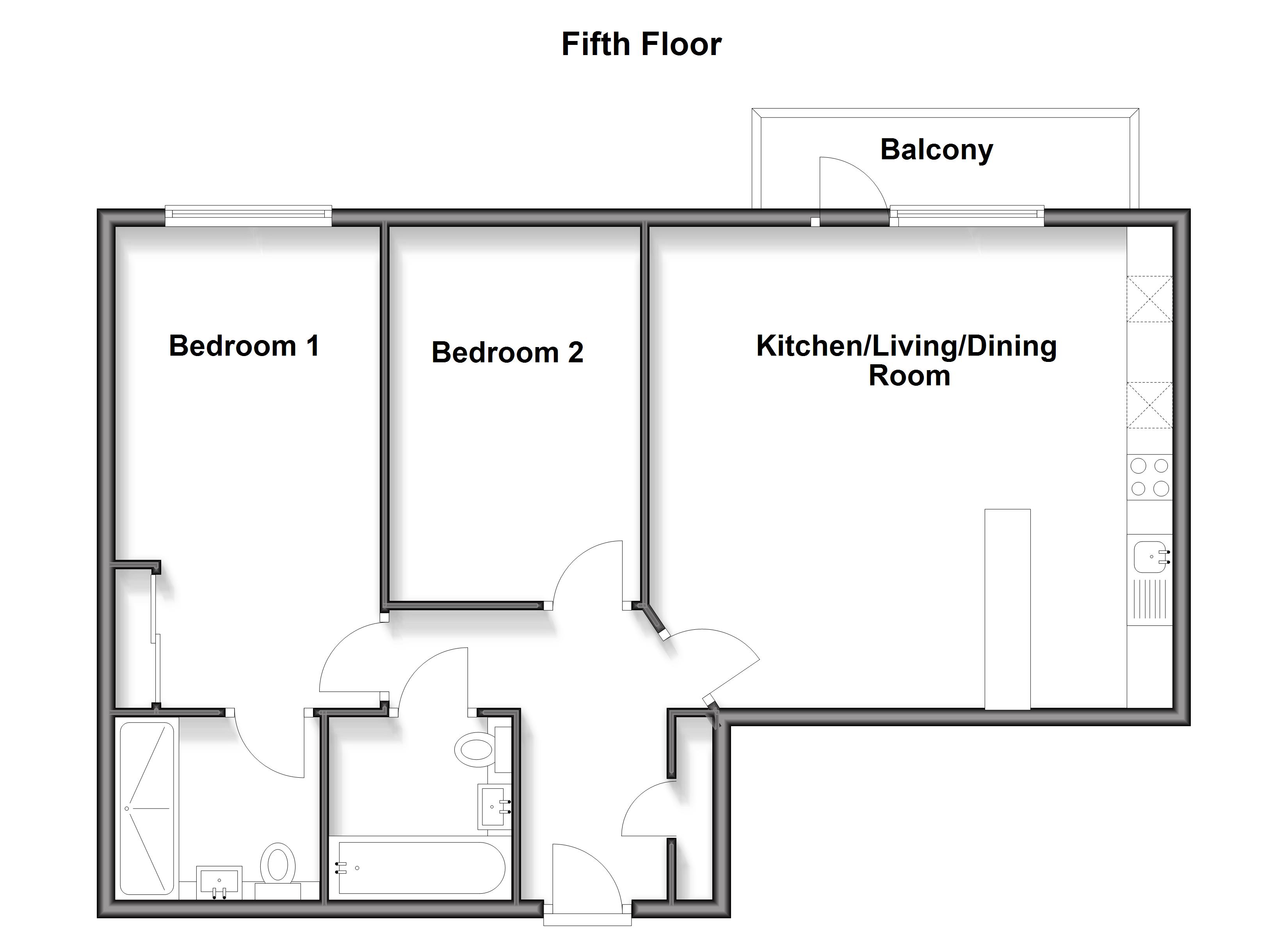 Flat 30, Guinevere Point, Maidstone floorplan