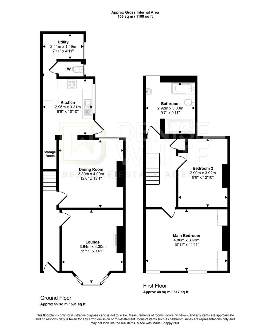 43, Ashbourne Road, Staffordshire floorplan