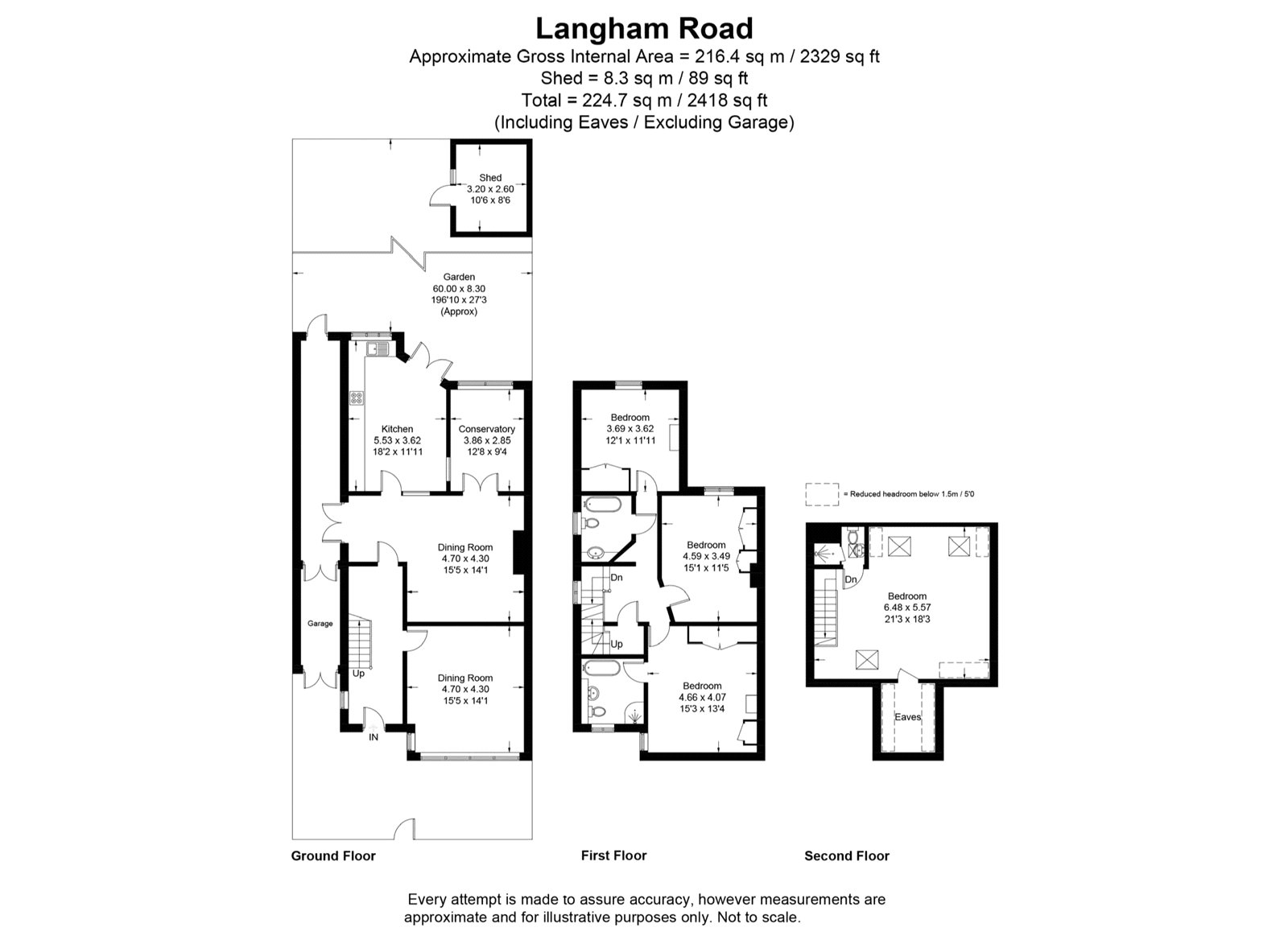 98, Langham Road, Teddington floorplan