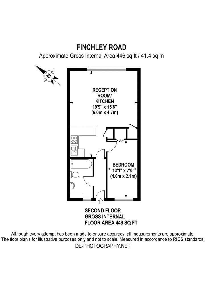 1 Bedrooms Flat to rent in Finchley Road, London NW3