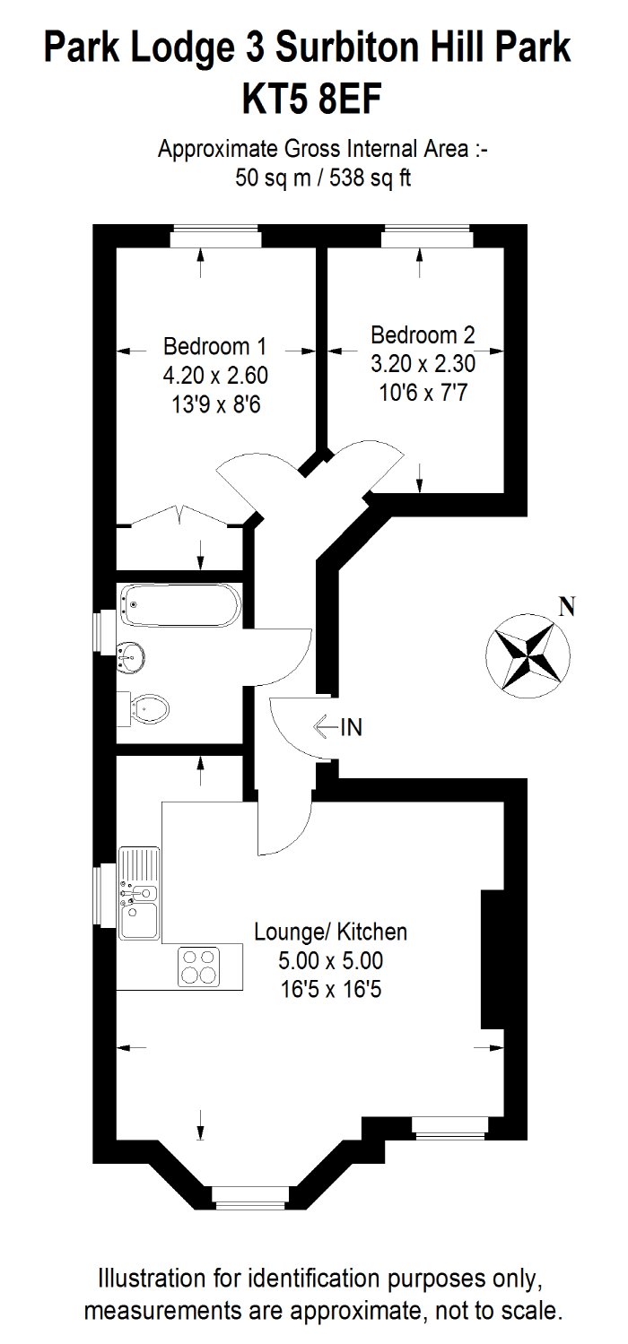 2 Bedrooms Flat to rent in Surbiton Hill Park, Surbiton KT5