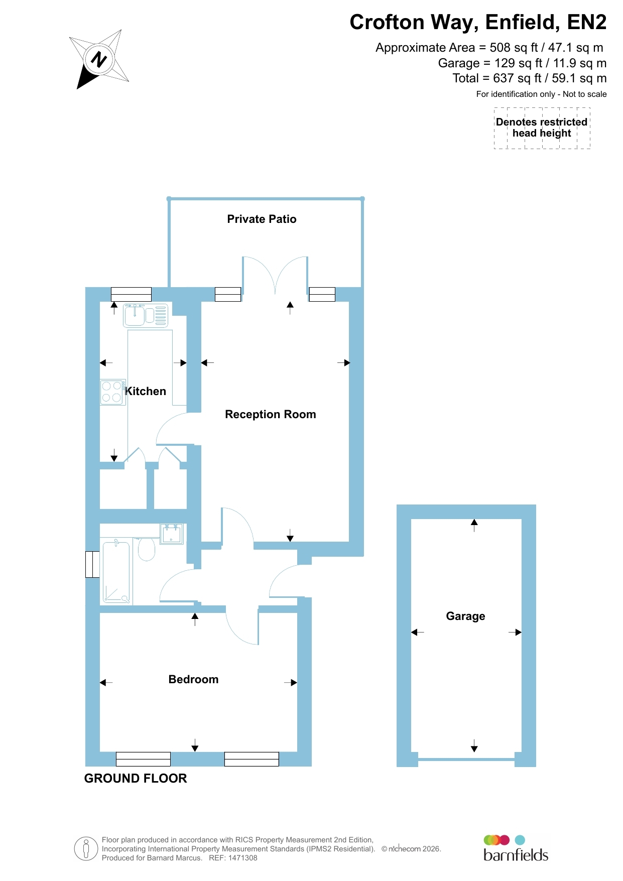 13, Crofton Way, Enfield floorplan