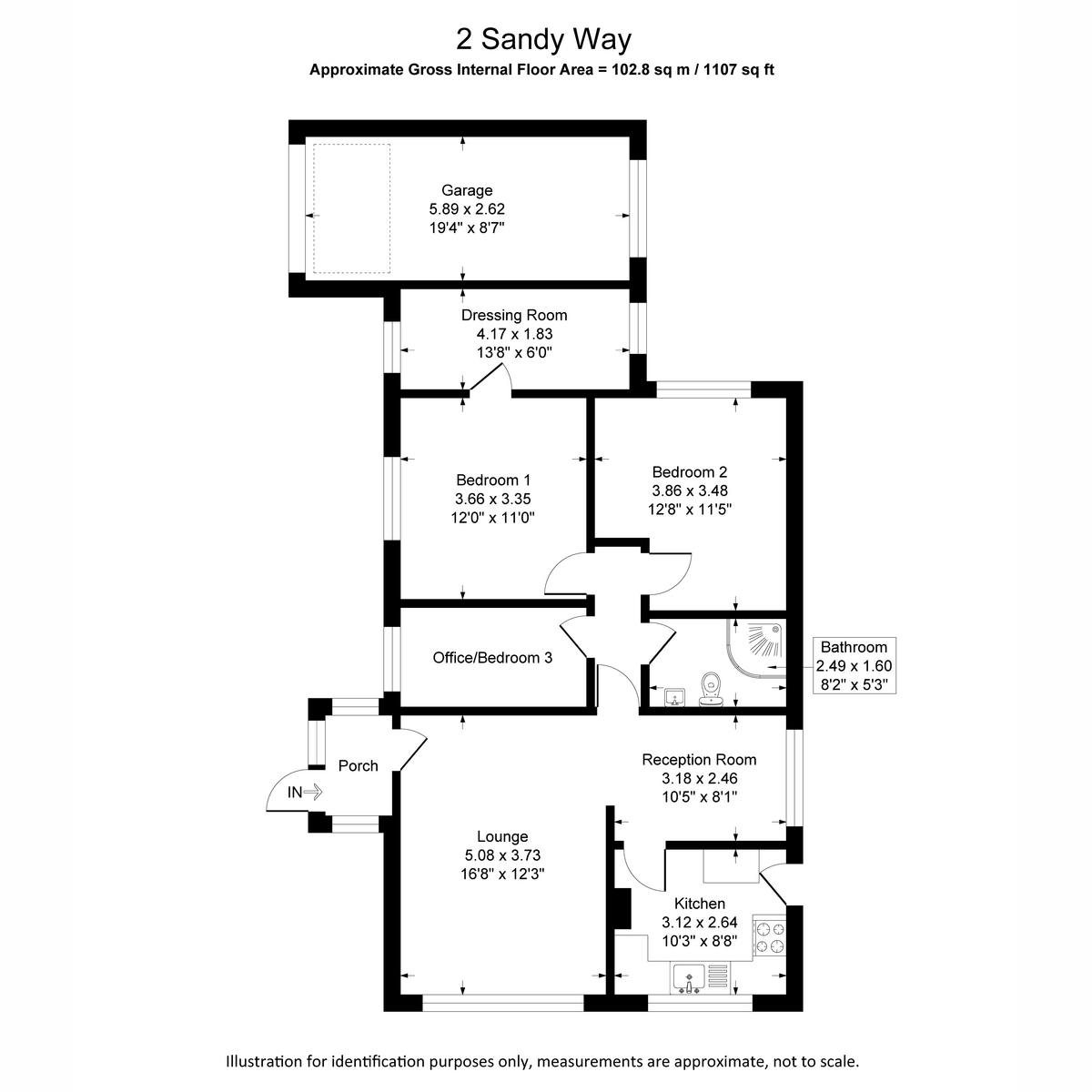 2, Sandyway, Wigan floorplan