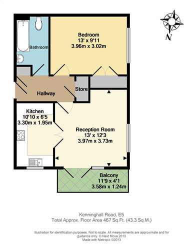 1 Bedrooms Flat to rent in Kenninghall Road, London E5