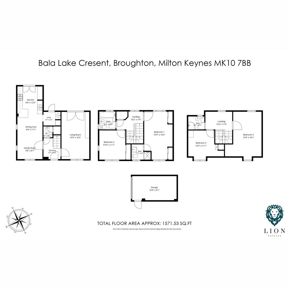 10, Bala Lake Crescent, Milton Keynes floorplan