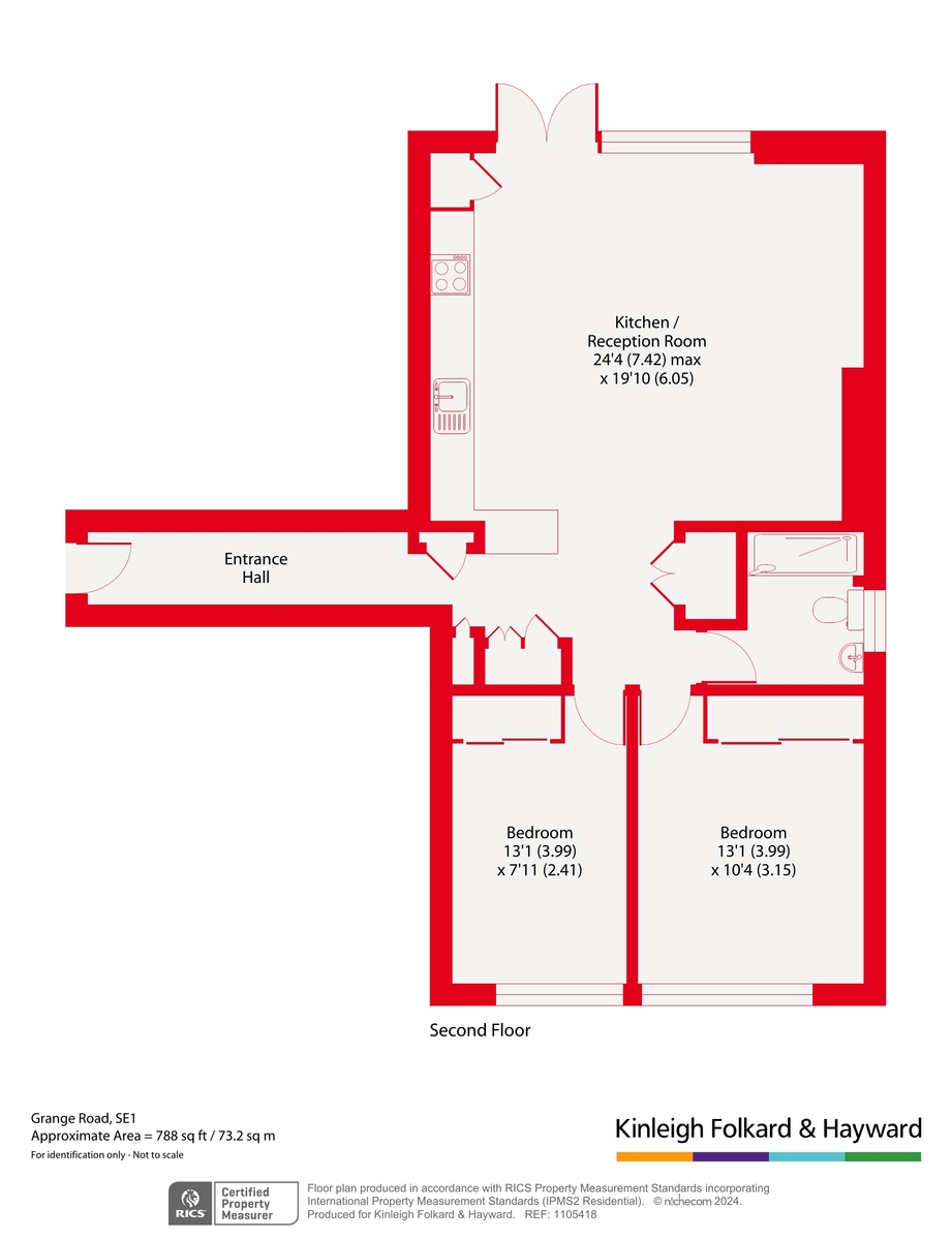 Flat 14, 800 Alaska Buildings, 61, Grange Road, London floorplan