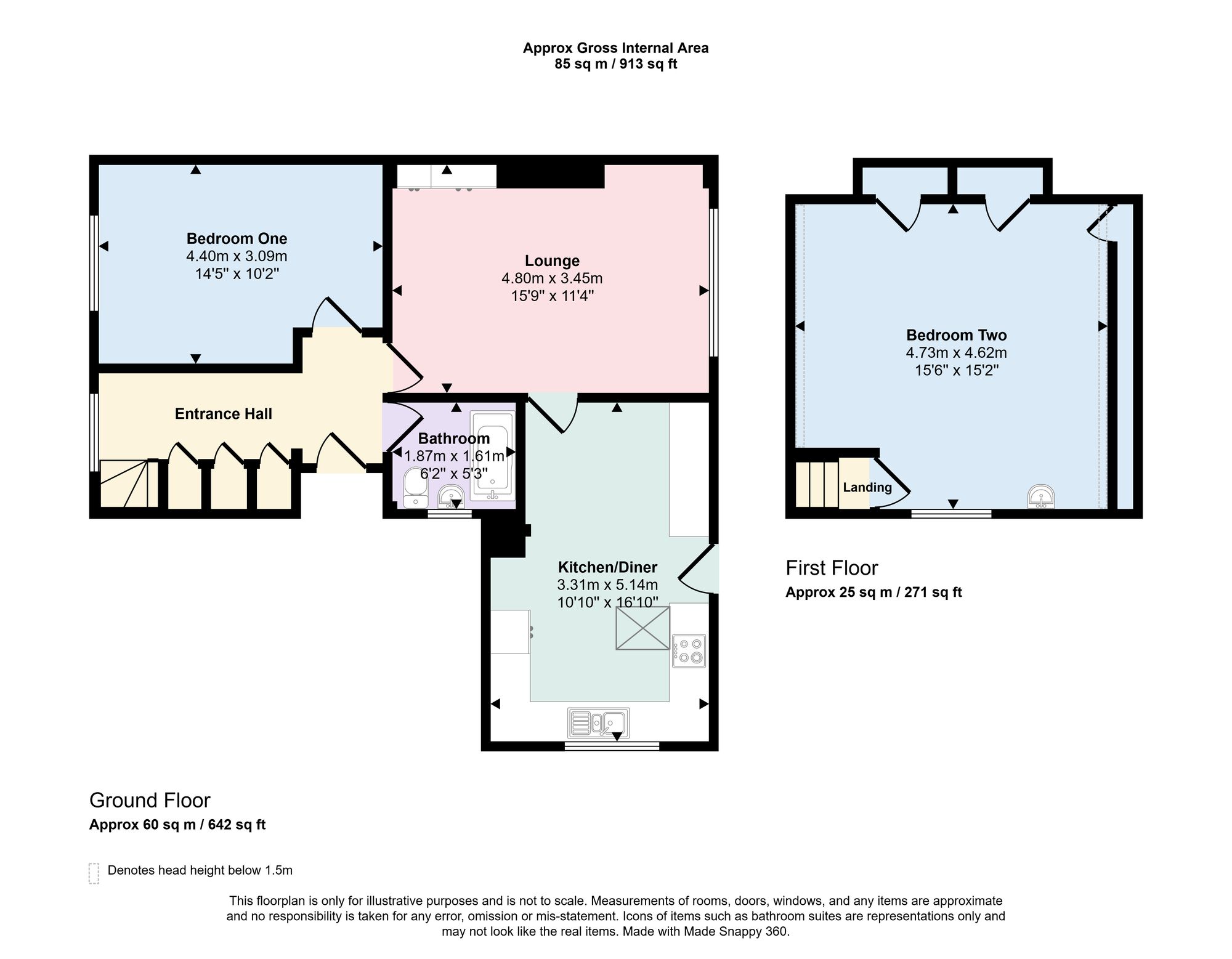 16 Meadow Lane, Halifax floorplan