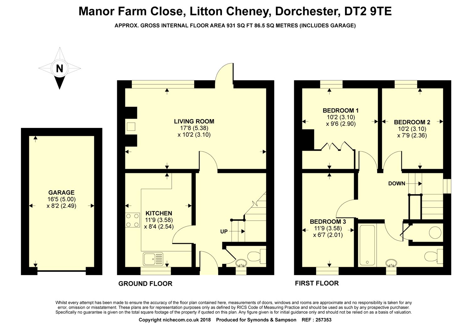 3 bed semidetached house for sale in Manor Farm Close, Litton Cheney