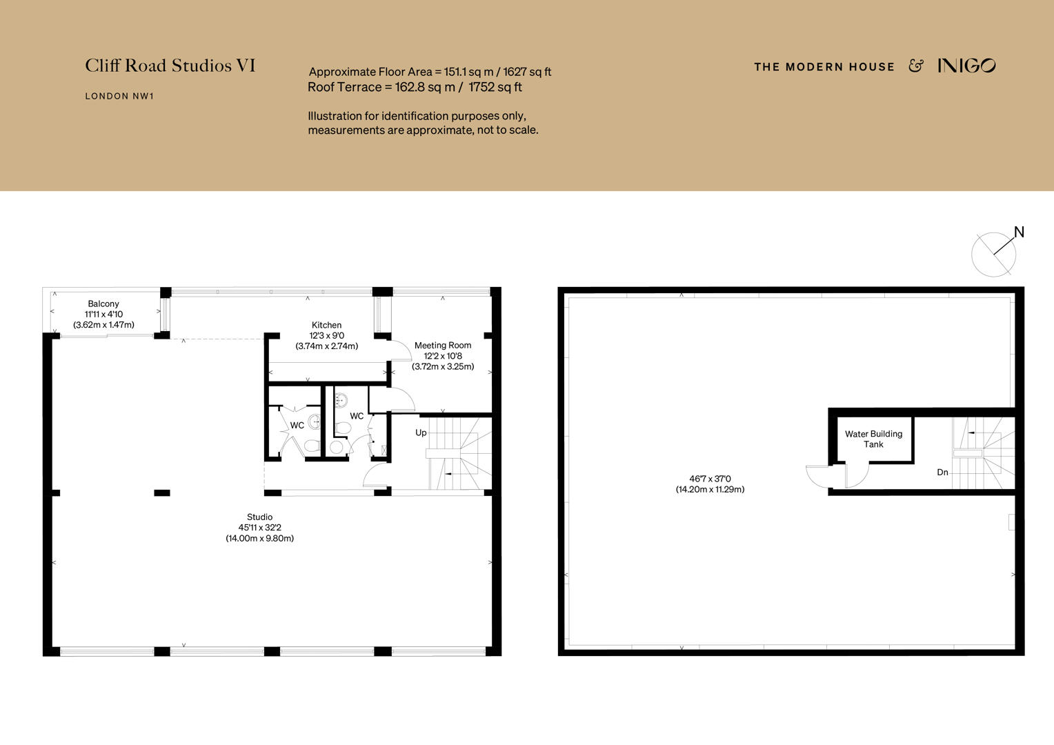 Studio 10, Cliff Road Studios, London floorplan