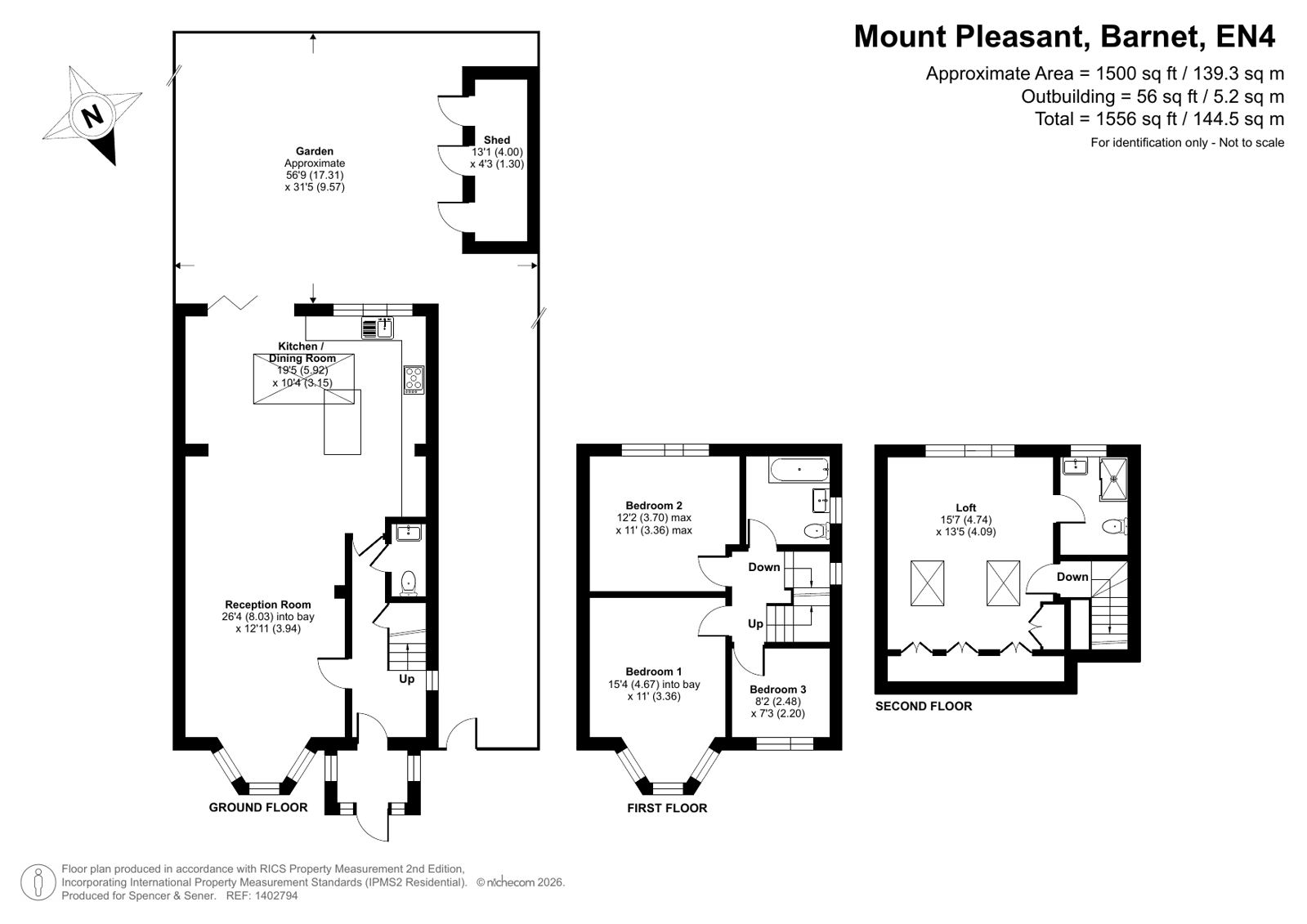85, Mount Pleasant, Barnet floorplan