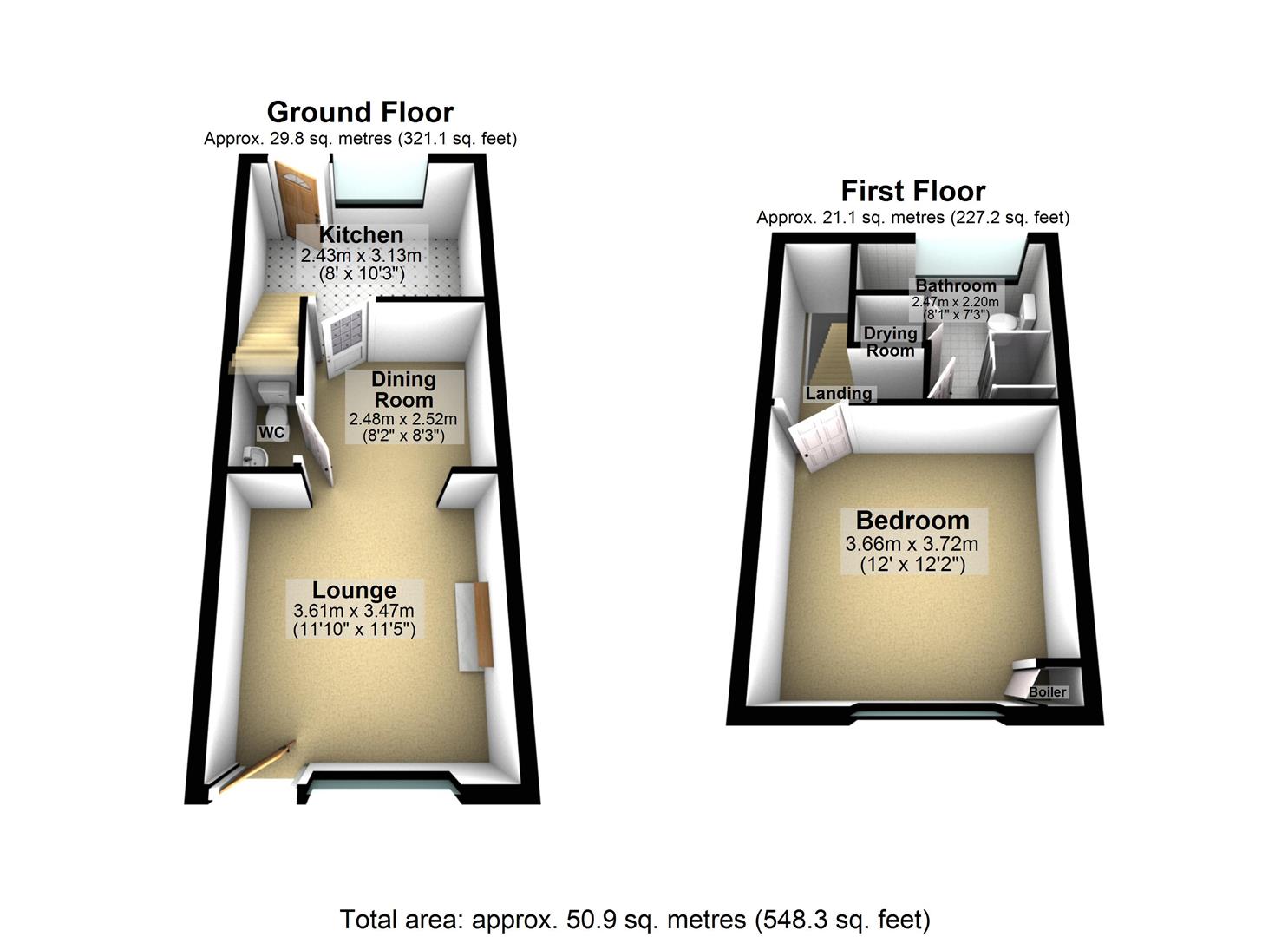 63, Millgate, Selby floorplan