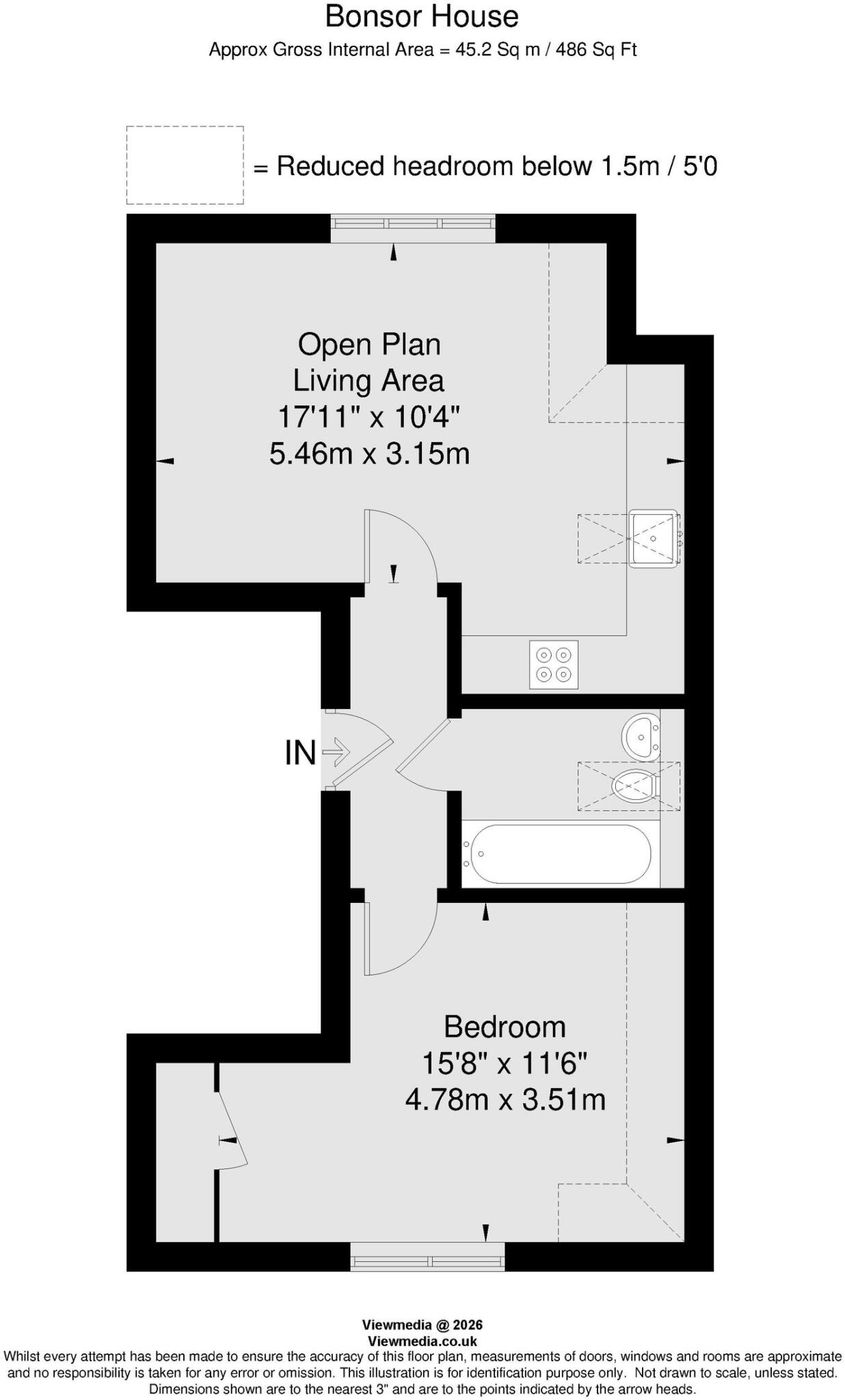 Flat 7 Bonsor House,, 212-214 Merton Road, London floorplan