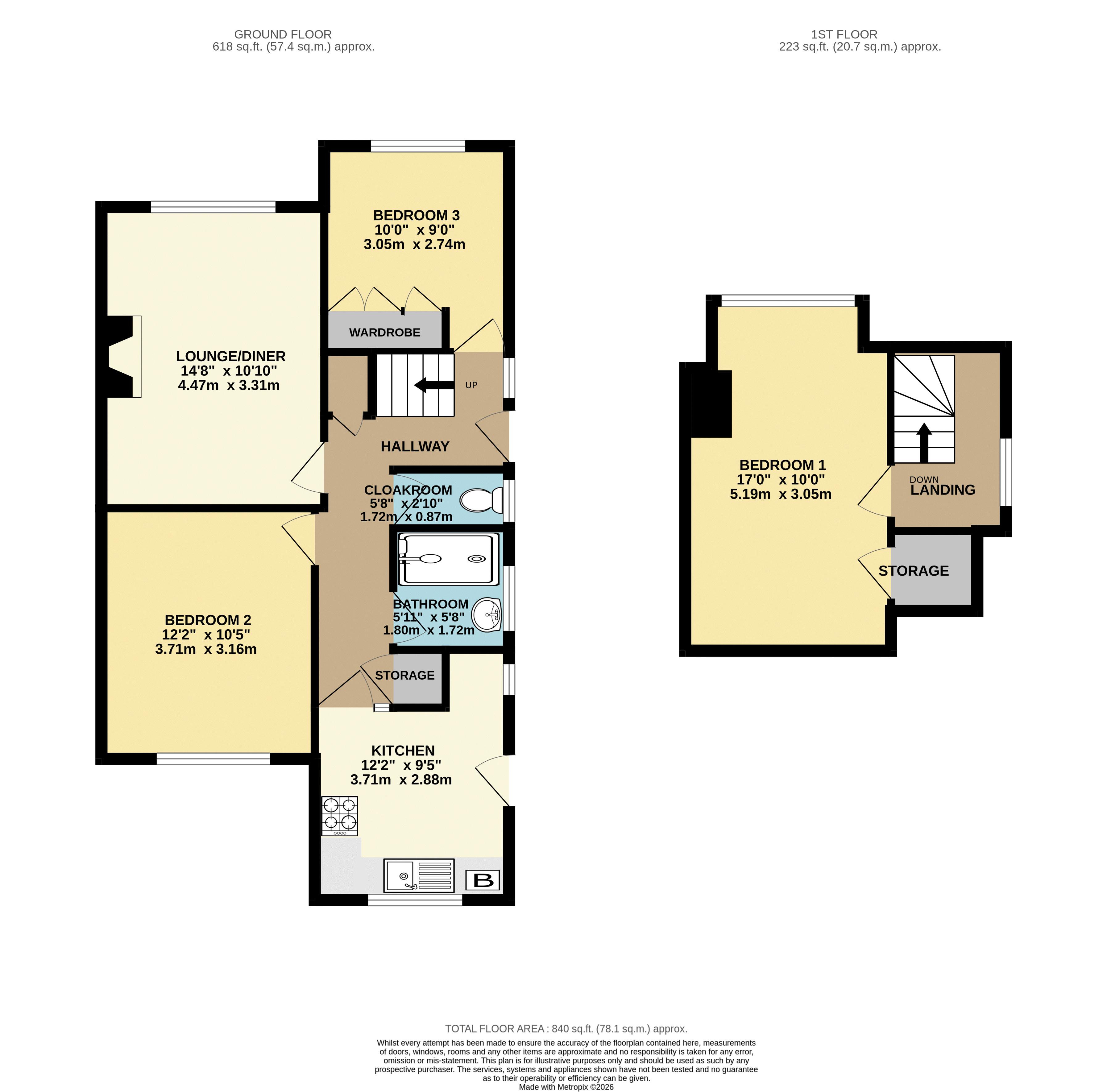 52, Downs View Road, Maidstone floorplan
