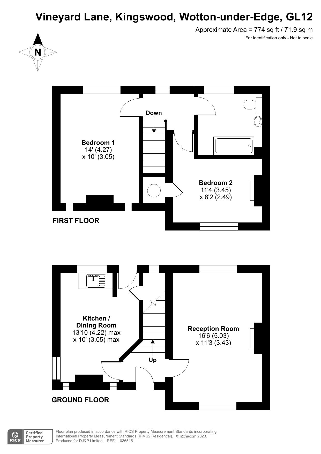 Vineyard Lane, Kingswood, WottonUnderEdge GL12, 2 bedroom semi