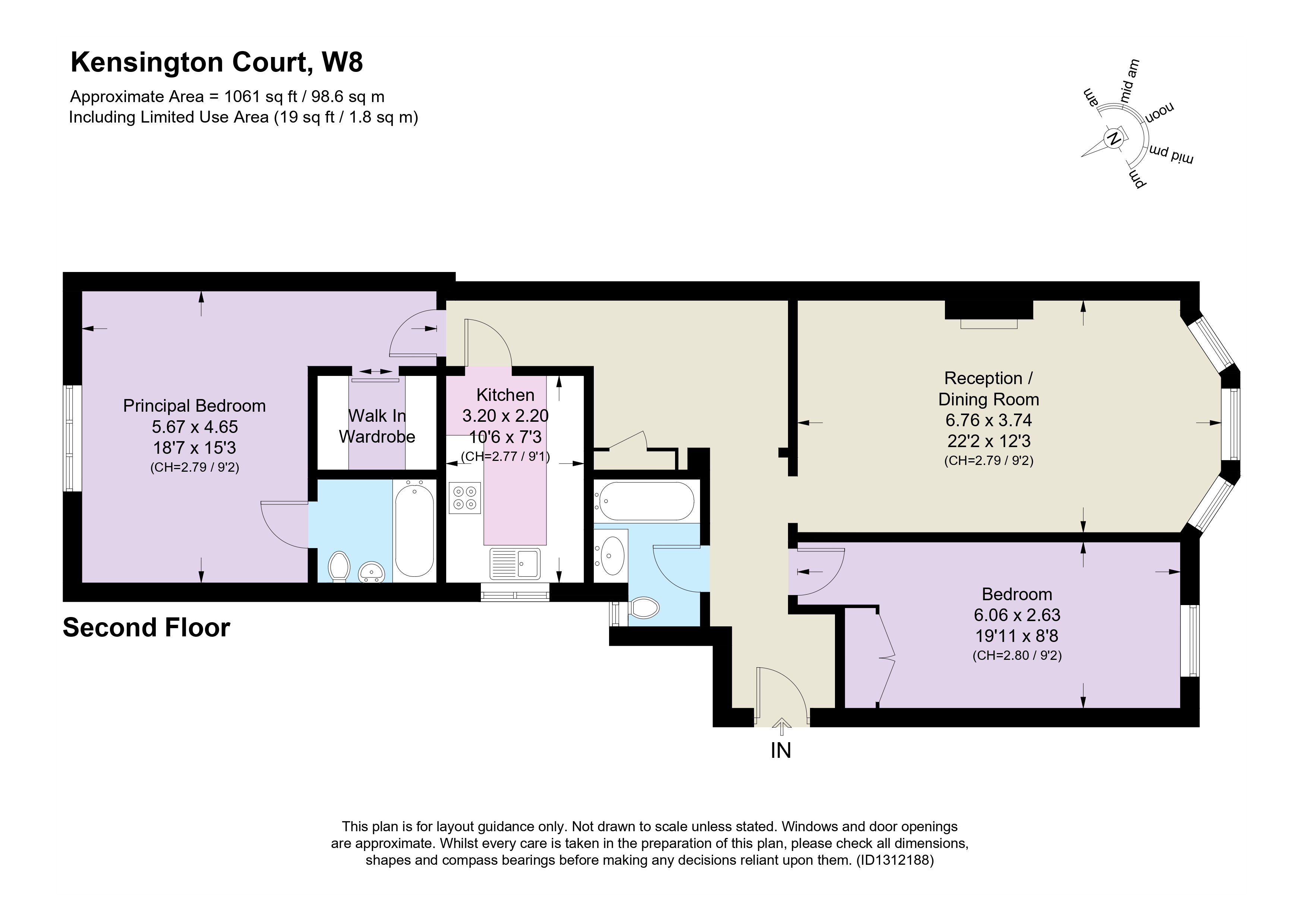 Flat 8, 52-53, Kensington Court, London floorplan
