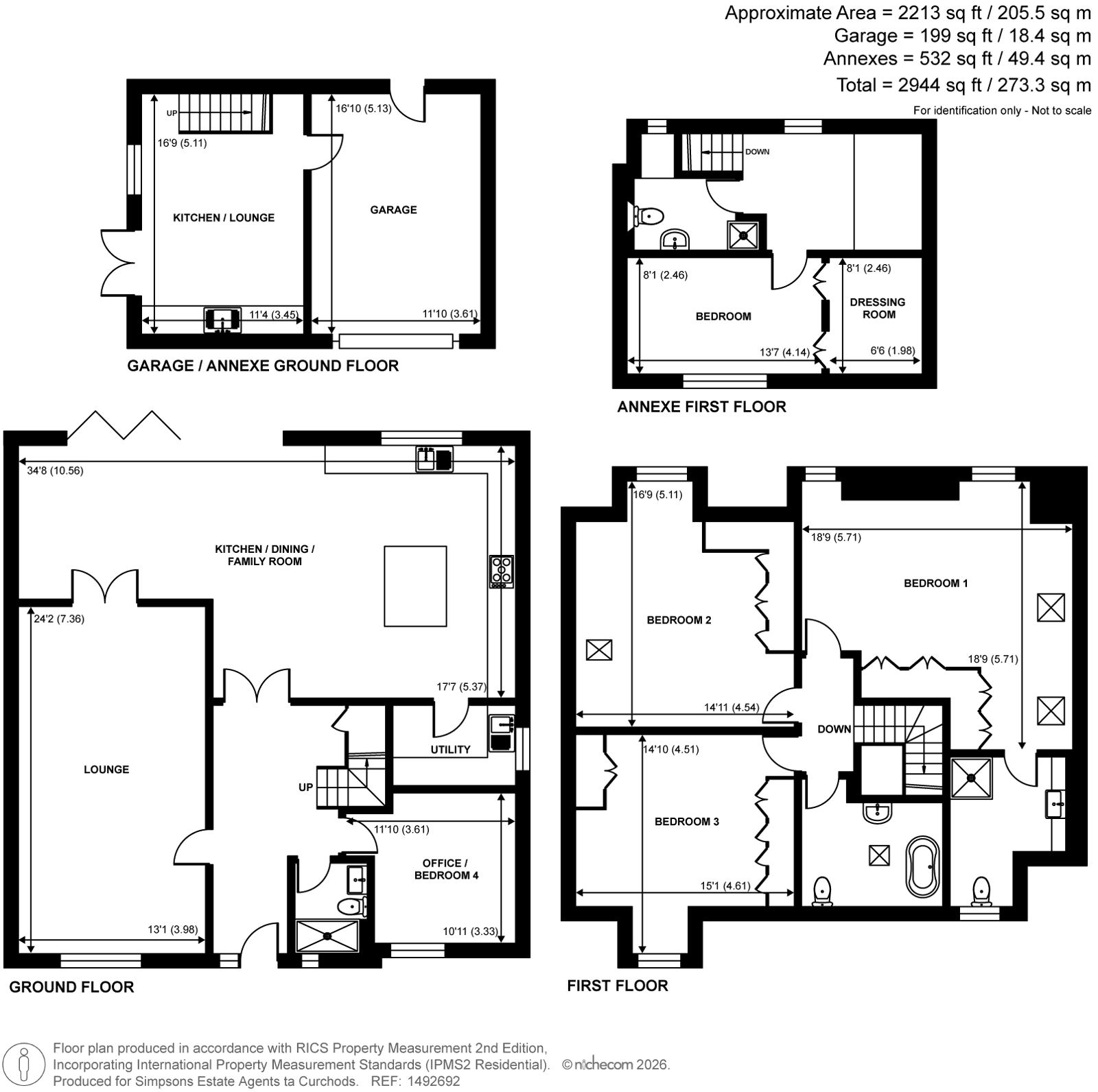 34, Pinewood Avenue, New Haw floorplan