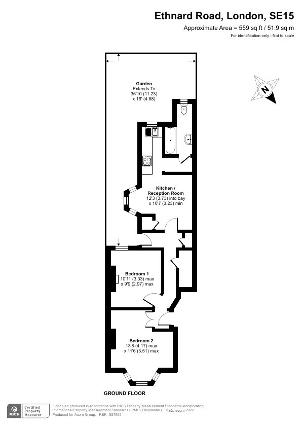 Ground Floor Flat, 30, Ethnard Road, London floorplan