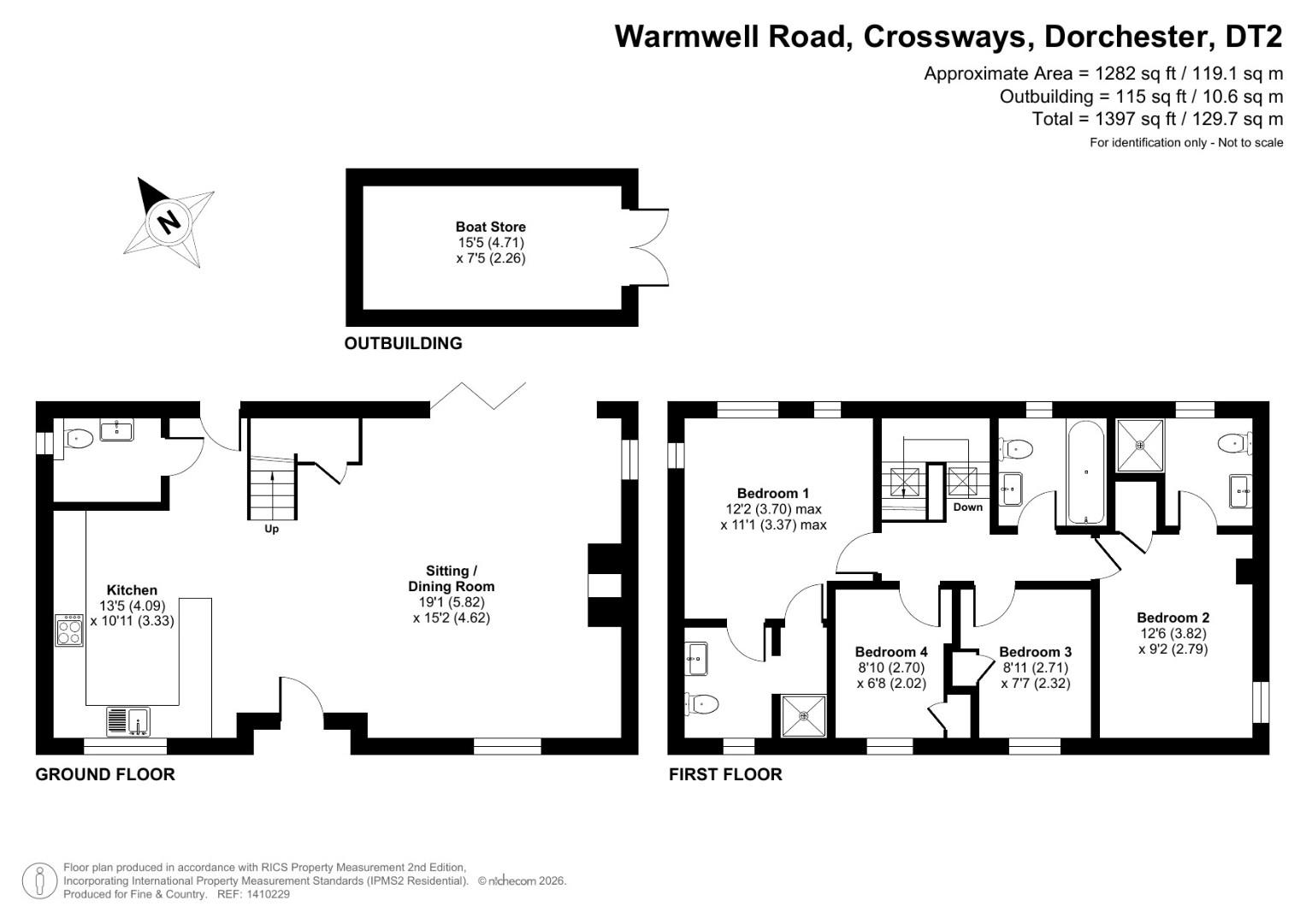 Brook Cottage, Wakeling Island Silverlake, Warmwell Road, Crossways floorplan