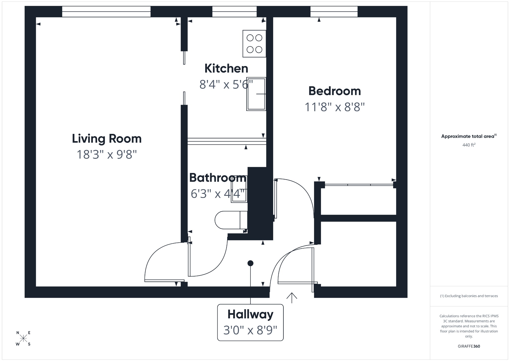 Flat 59, Glenrose Court, Sidcup floorplan